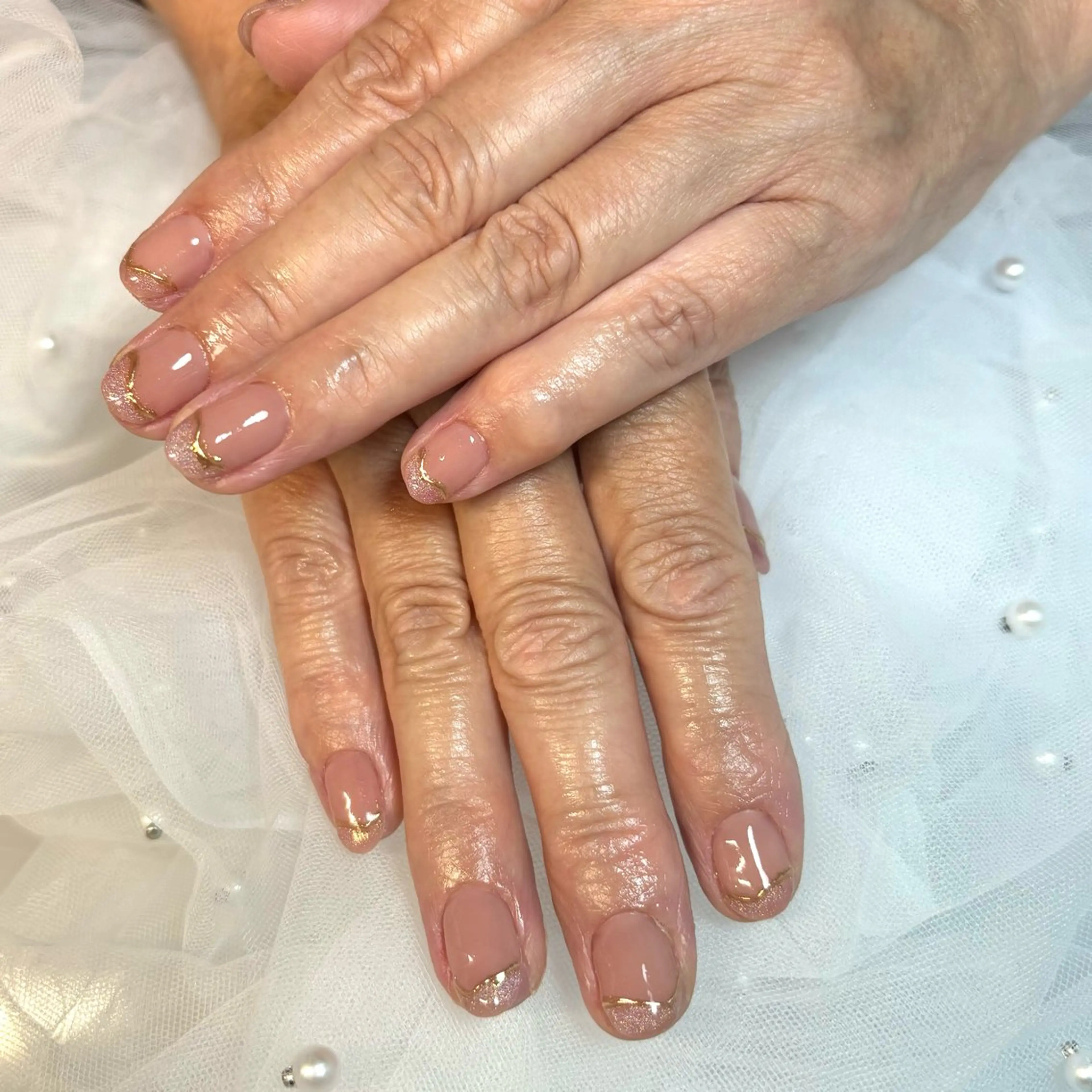 ネイル フレンチネイル マグネットネイル ハンドネイル ハンドケア ぽっぷん satomiのネイルデザイン