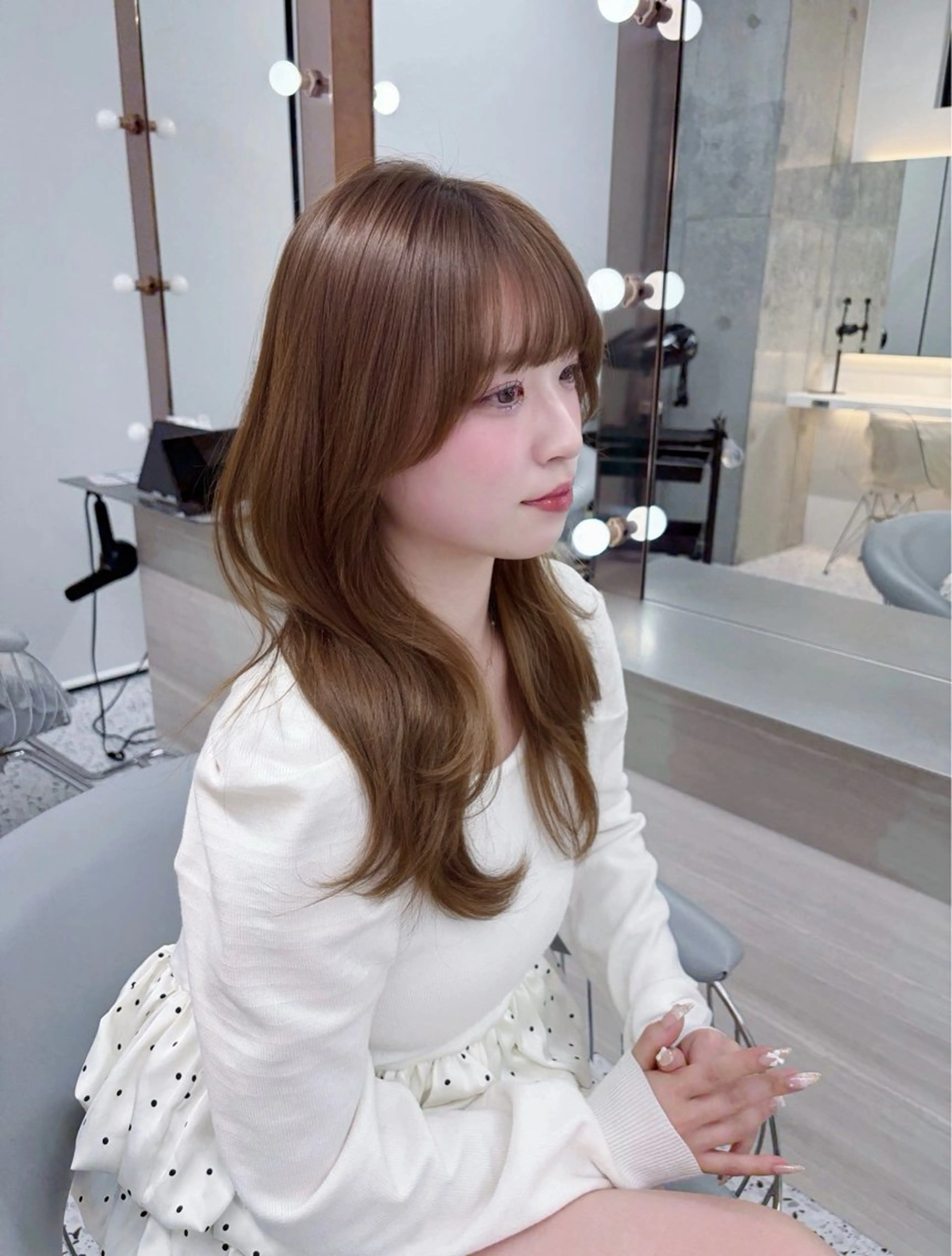 ロング カット ヘアカラー トリートメント 似合わせレイヤー / minami ⟡.·のヘアスタイル