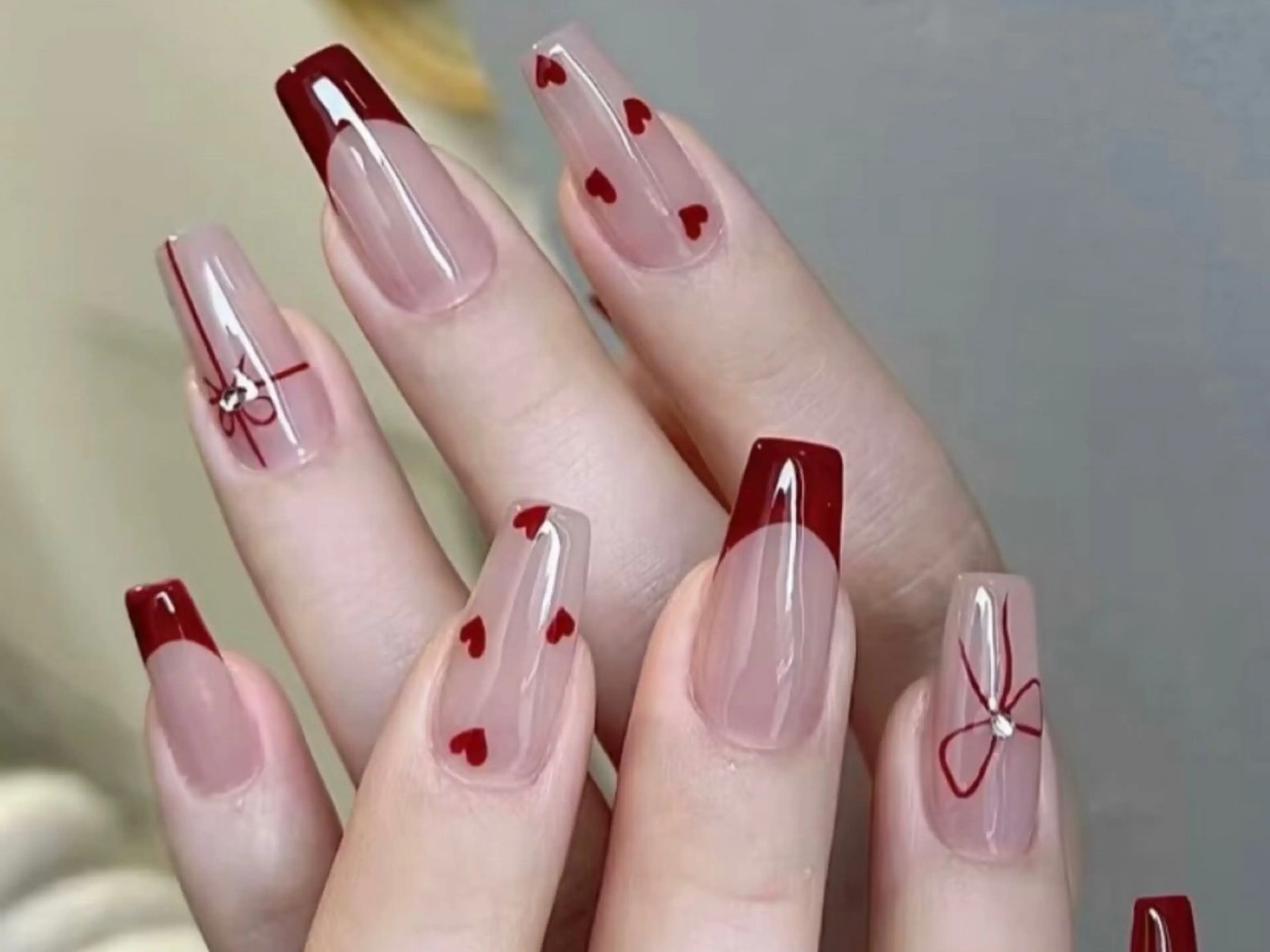 ネイル オーロラネイル チークネイル 長さ出し フットネイル フレンチネイル AND Nail 長さだし専門新宿店のネイルデザイン