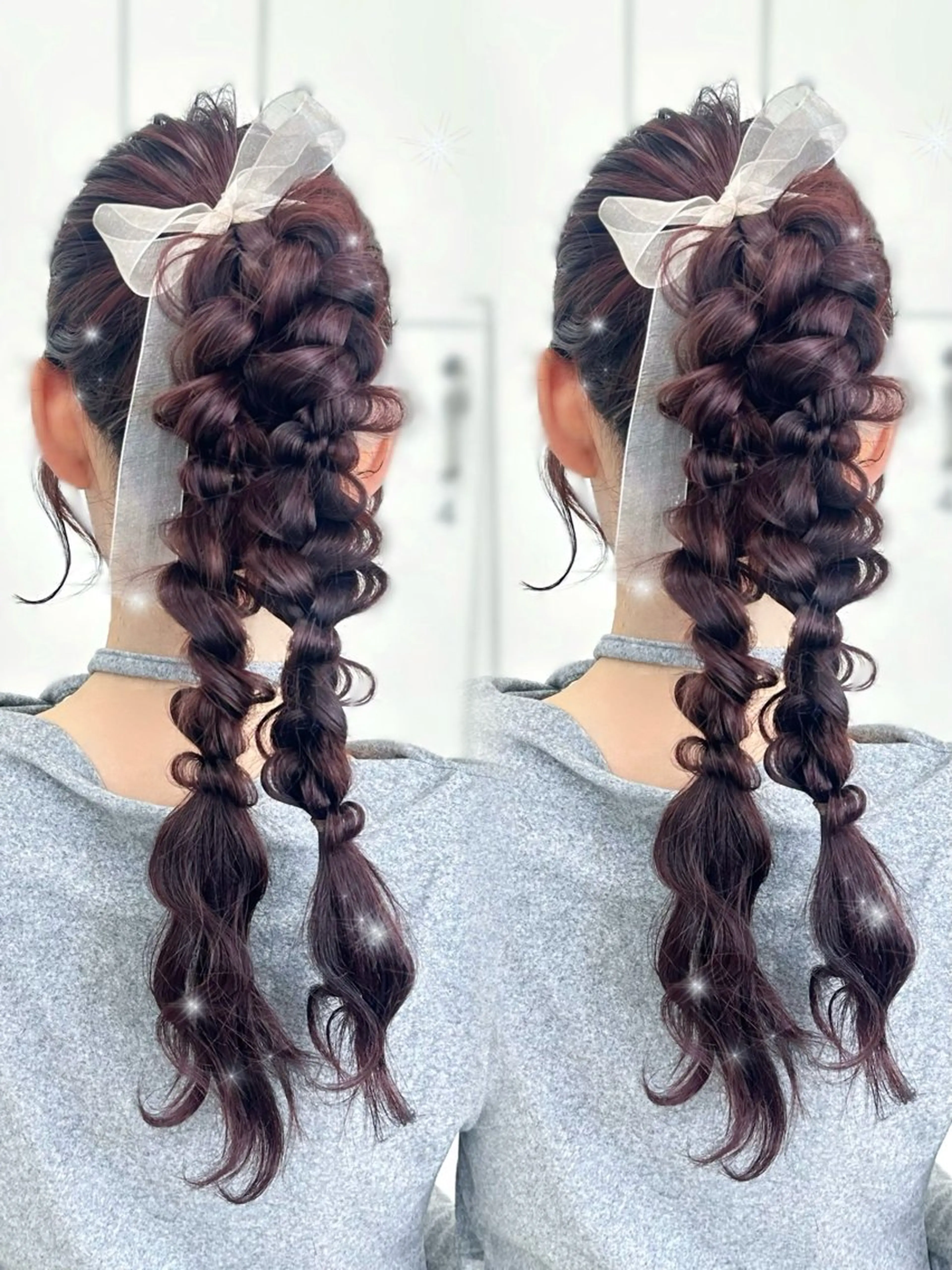 ヘアアレンジ ポニーテール ヘアセット 顔周りcut/ 艶ワンカラー♥ちさきのヘアスタイル