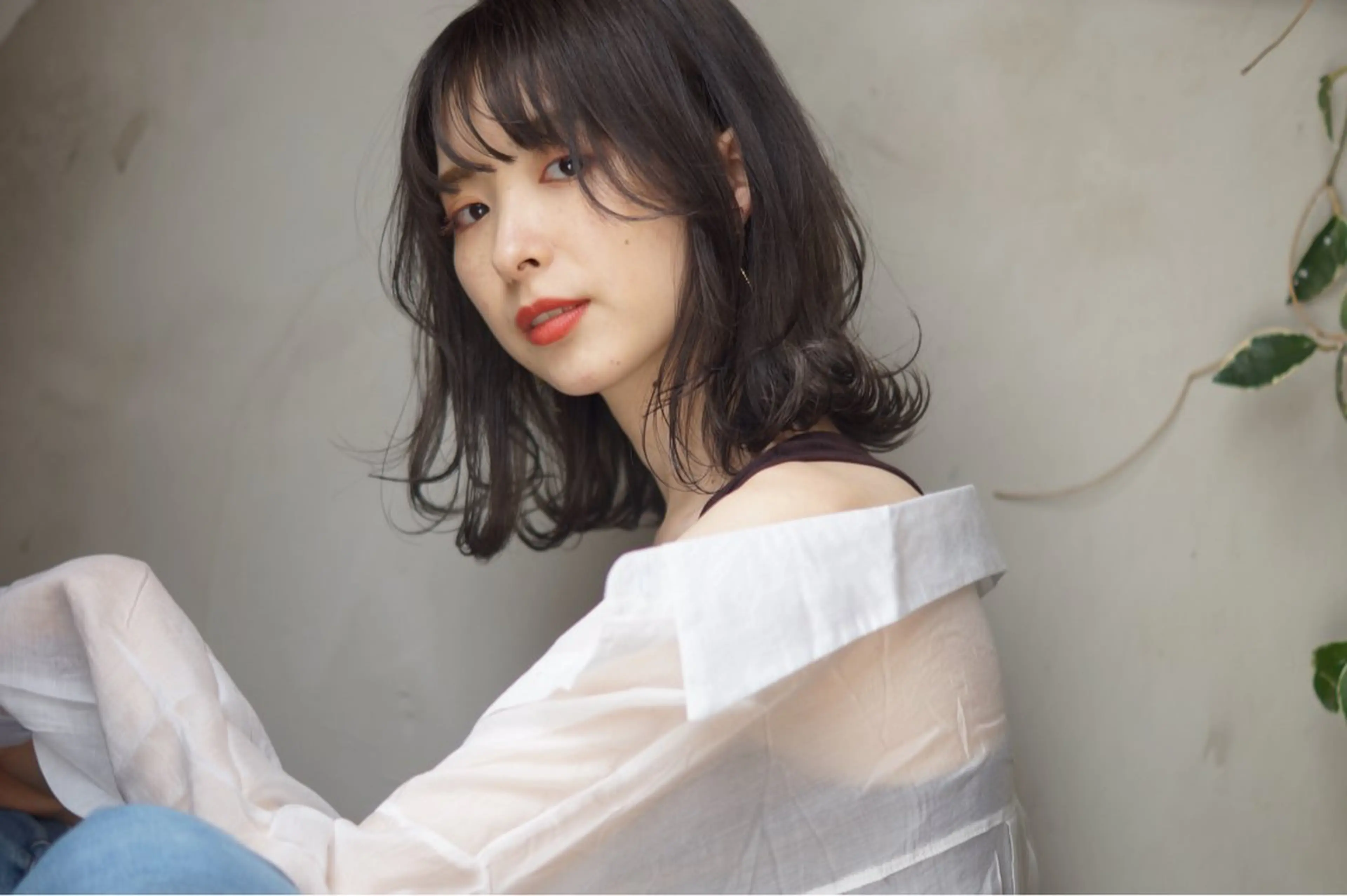 ミディアム hoNua. 栄/透明感カラーのヘアスタイル