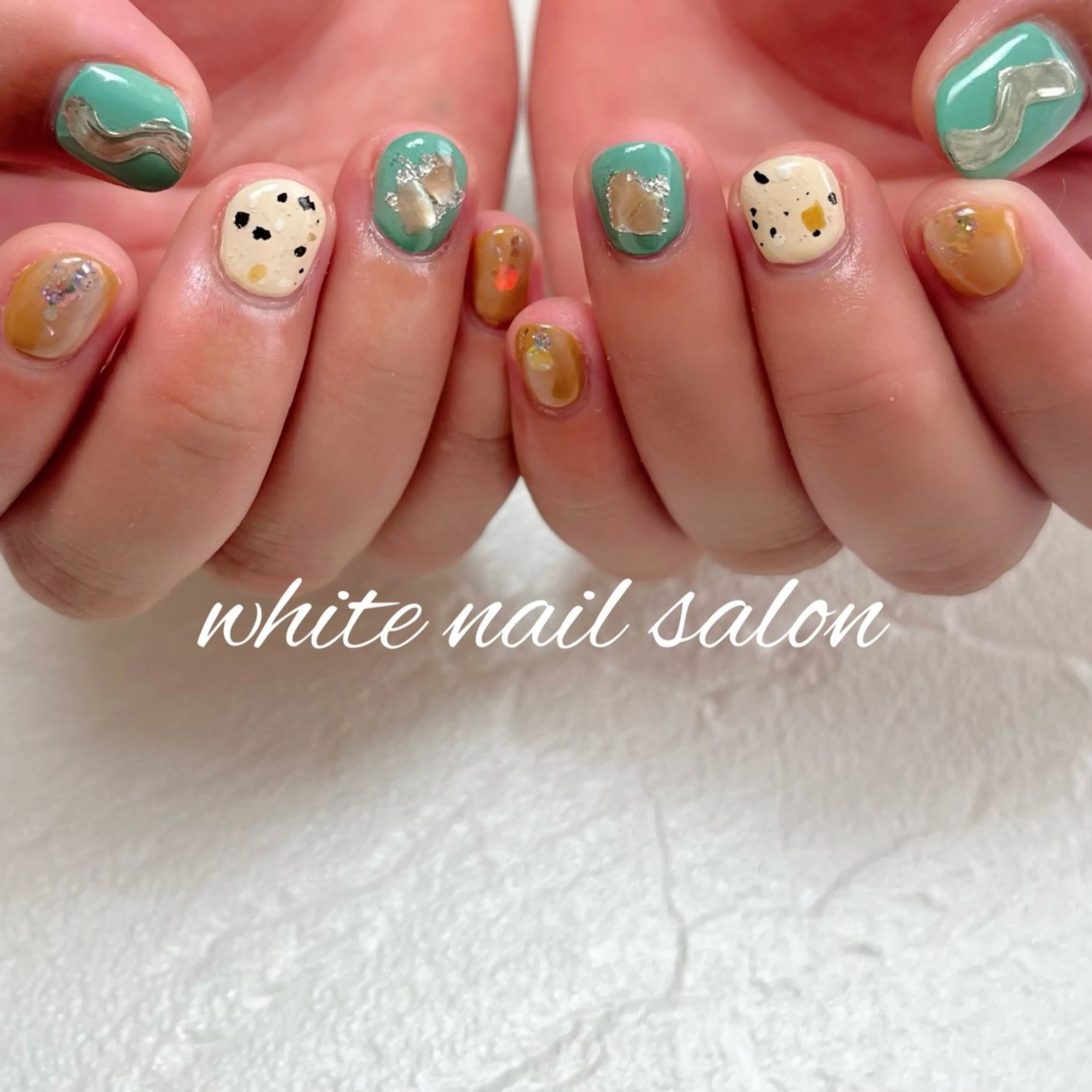 ネイル ラメ(グリッター) ハンドネイル white nail salonのネイルデザイン