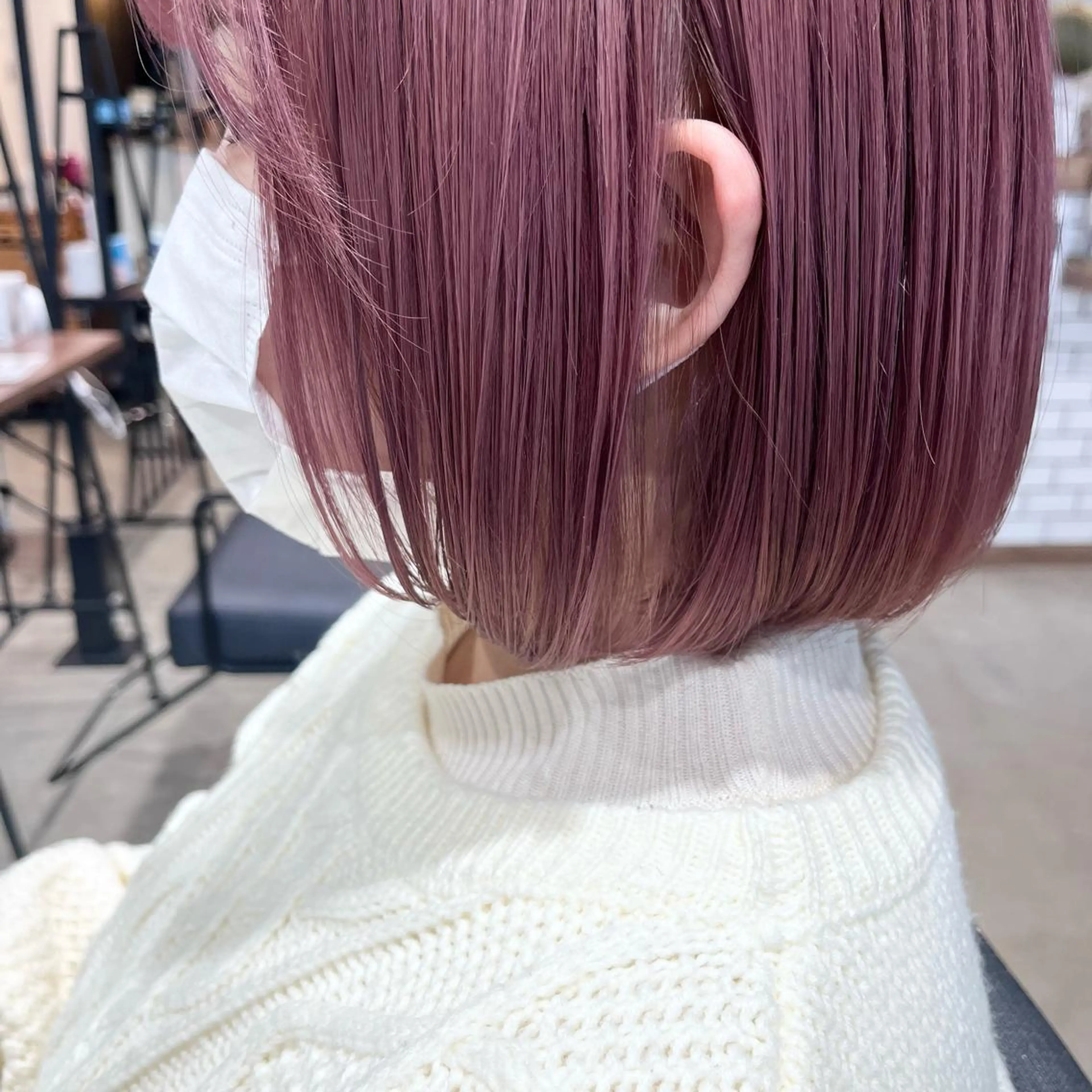 ショート カラー ブリーチ ブラウンカラー ピンクカラー ピンクブラウン 🌷レイヤーカット/ フルキシオリ🌷のヘアスタイル