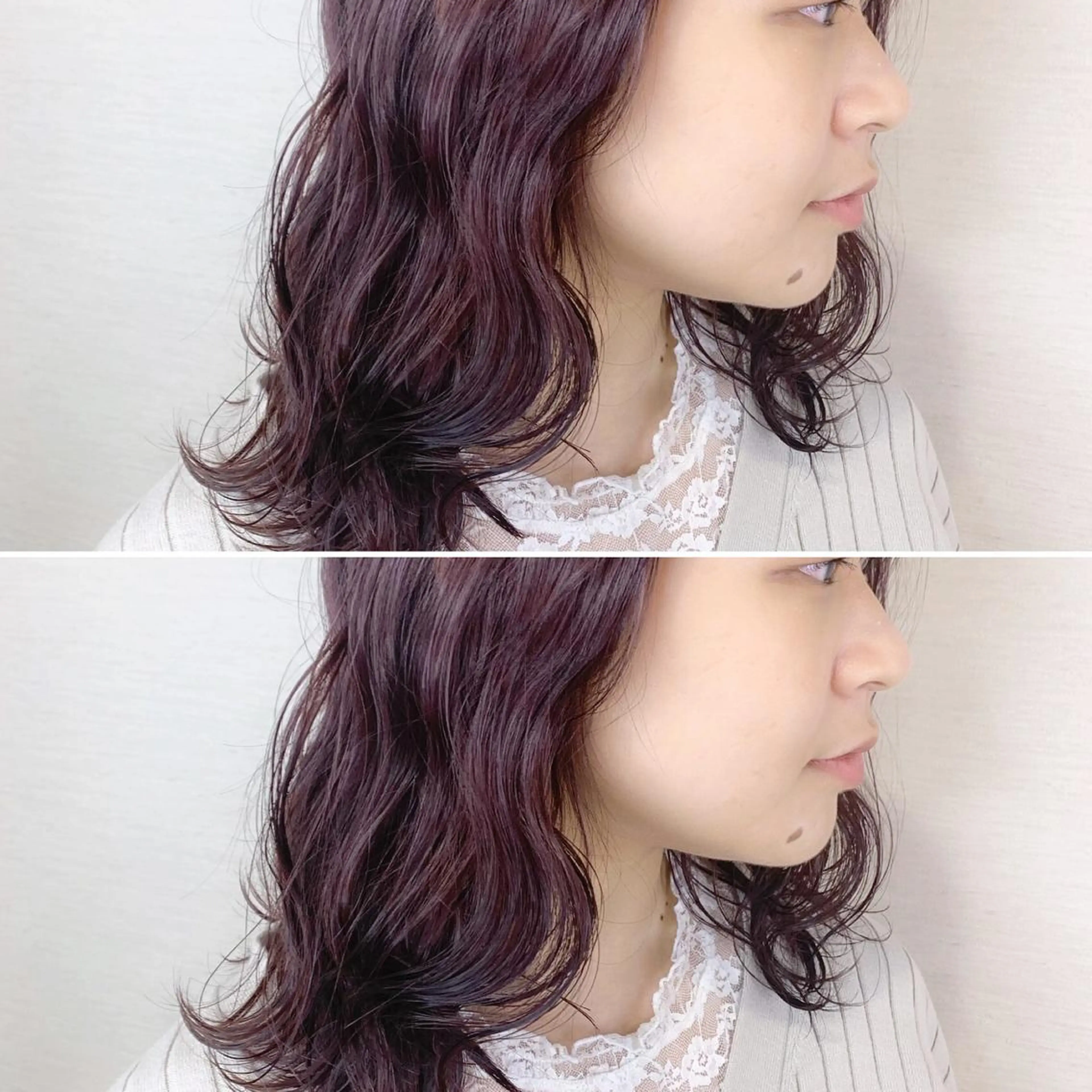 ミディアム ブリーチなしダブル/ レイヤーカット 小棹のヘアスタイル