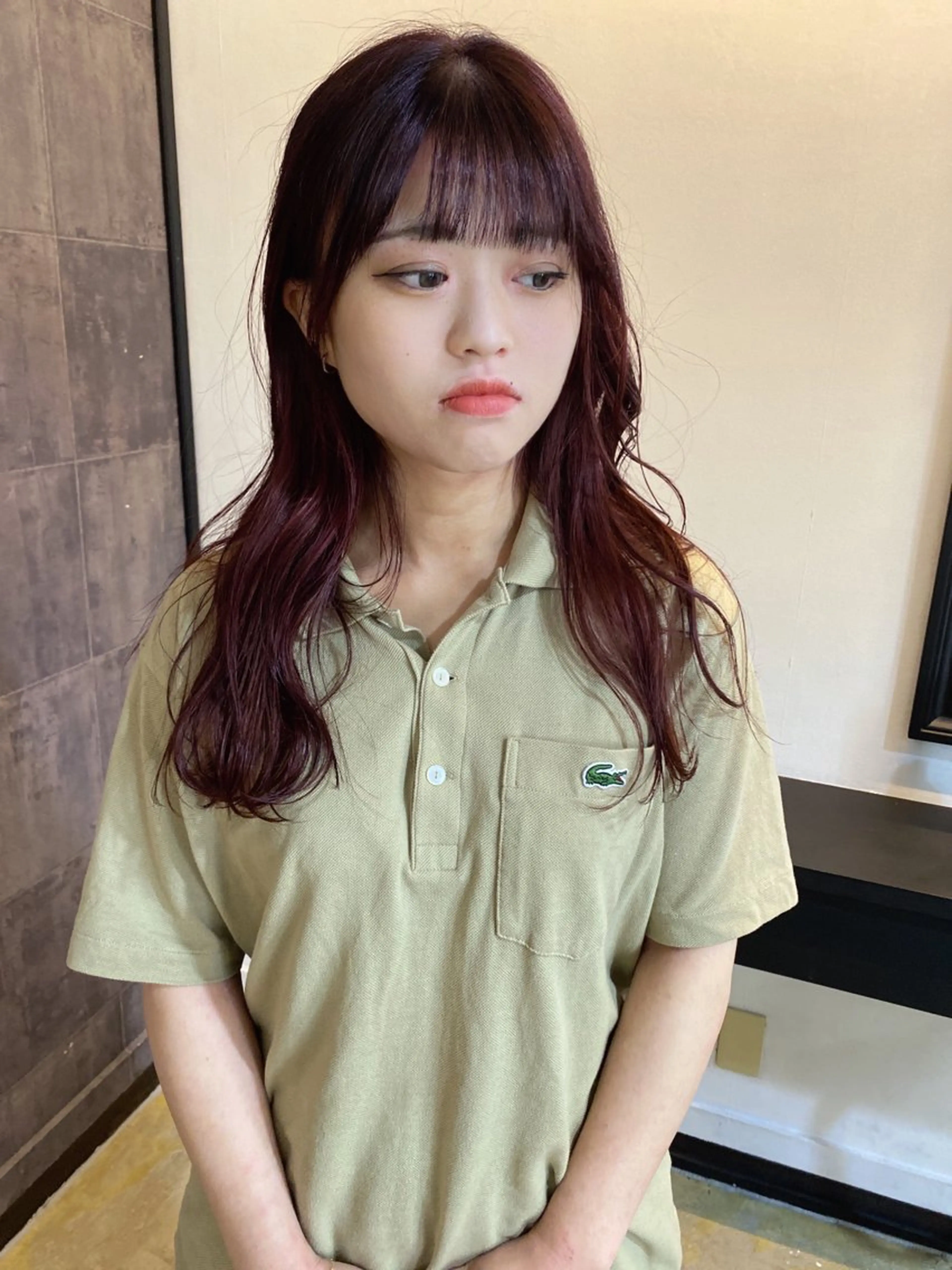 セミロング カラー ヘアアレンジ レッドカラー ヘアカラー 広島/ボブ/レイヤー 🌿‬wakabaのヘアスタイル