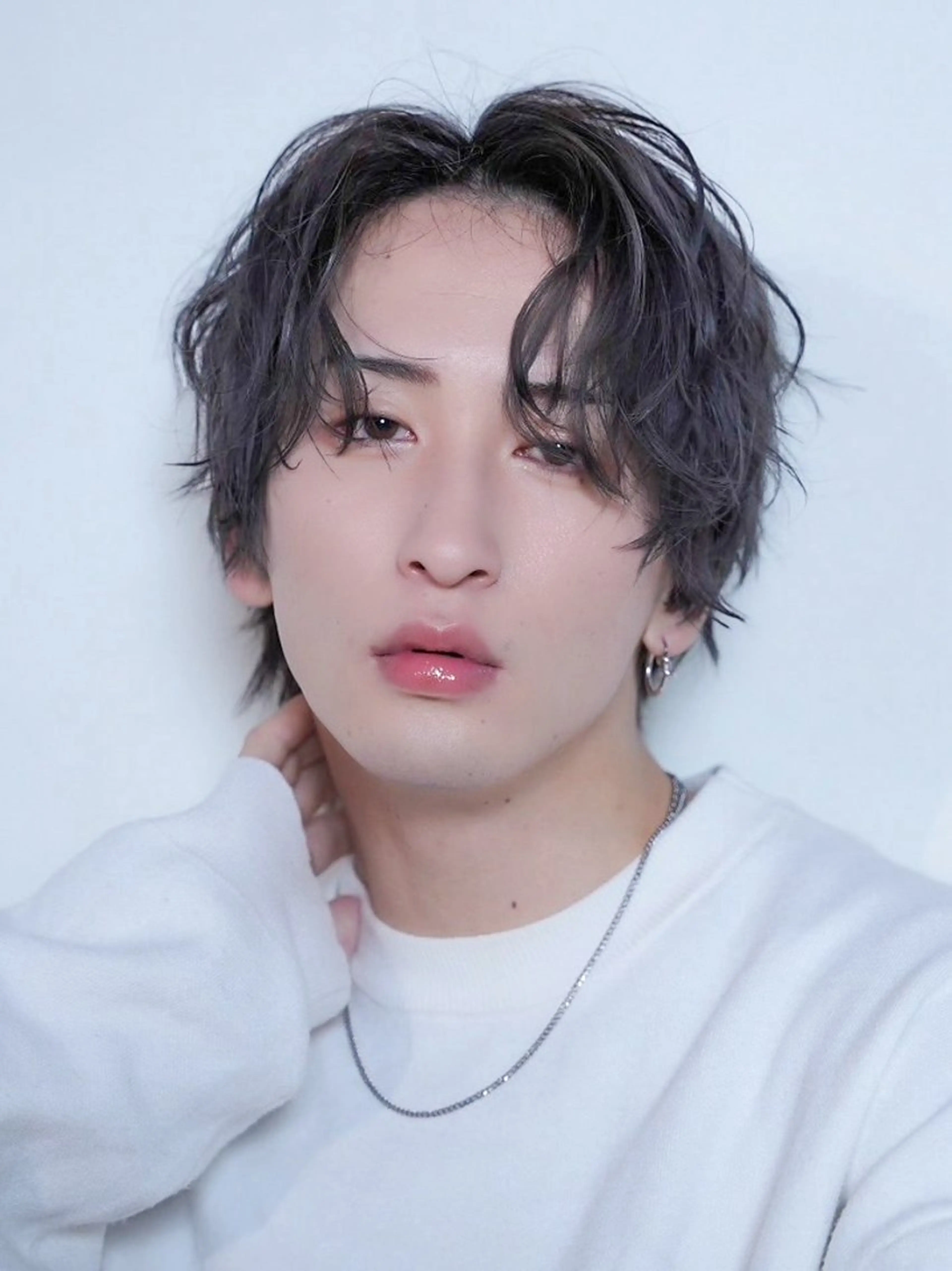 ミディアム パーマ メンズ カット パーマ トリートメント シースルーマッシュ/ メンズ/KYOHEIのヘアスタイル