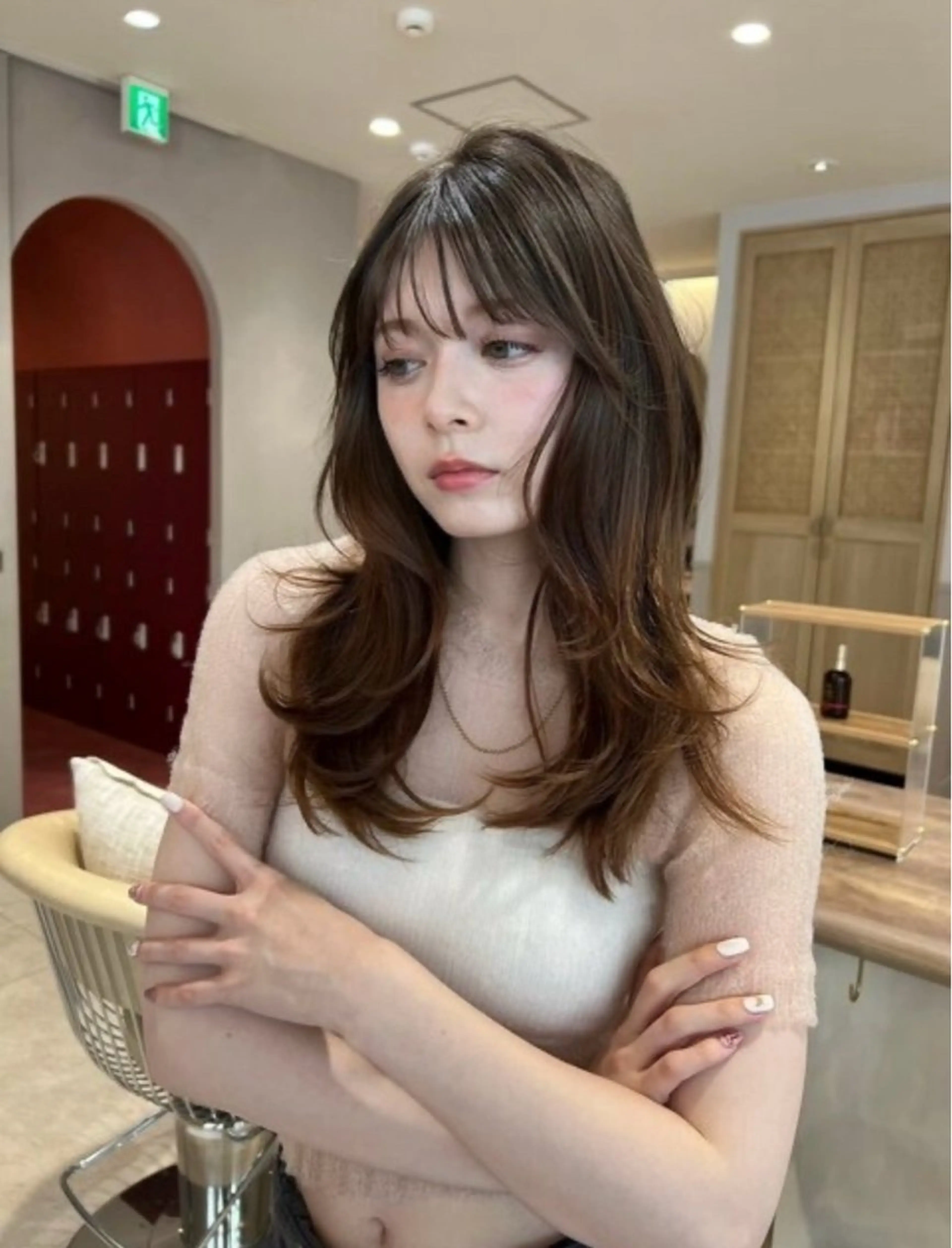 セミロング ヘアカラー トリートメント ブリーチ/縮毛矯正/ 韓国/💗ホノカ💗のヘアスタイル