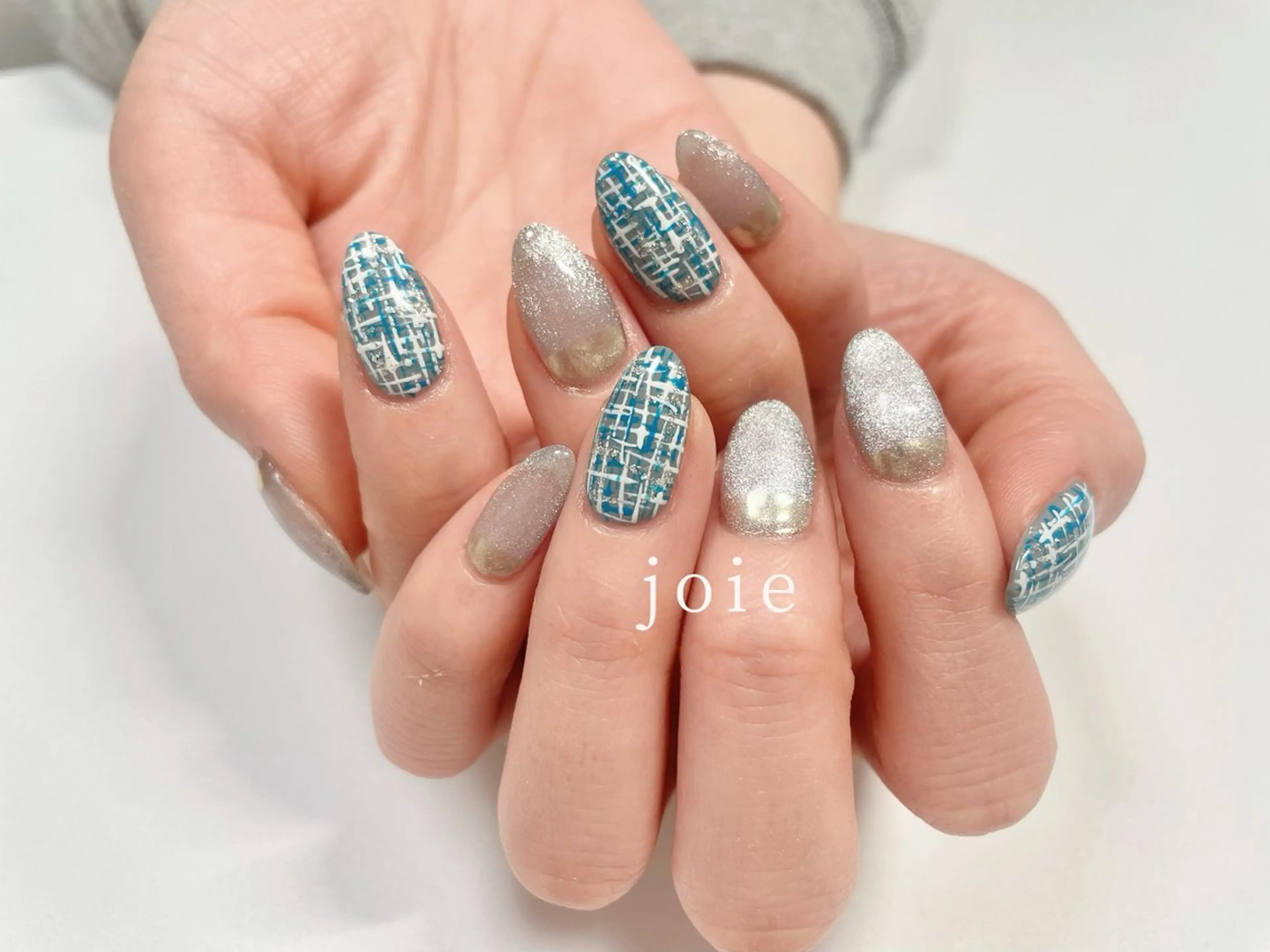 ネイル ジェルネイル パラジェル ツイードネイル 冬ネイル Nailist Mikuのネイルデザイン