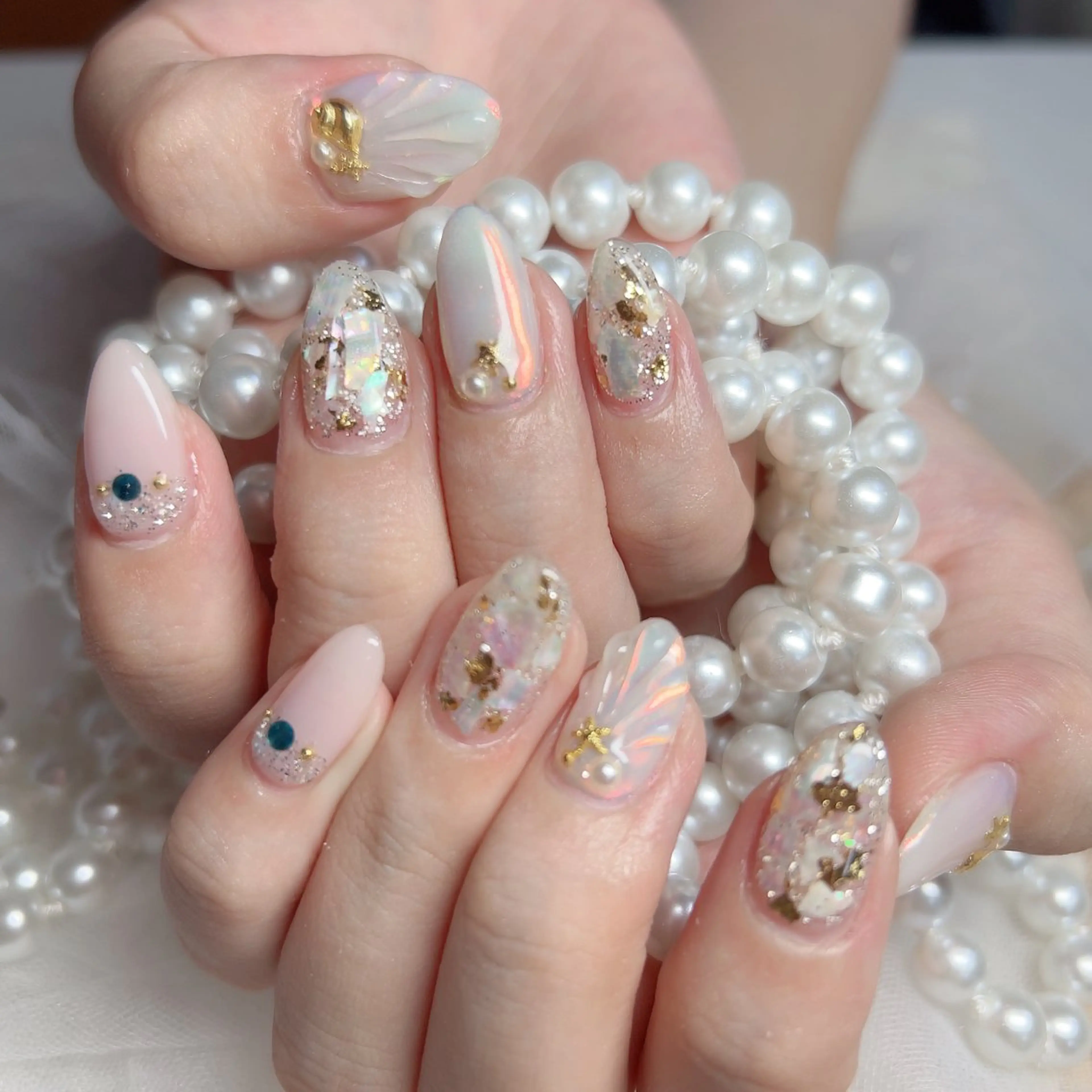 ネイル ハンドネイル M🌷nail 長さだし専門店のネイルデザイン