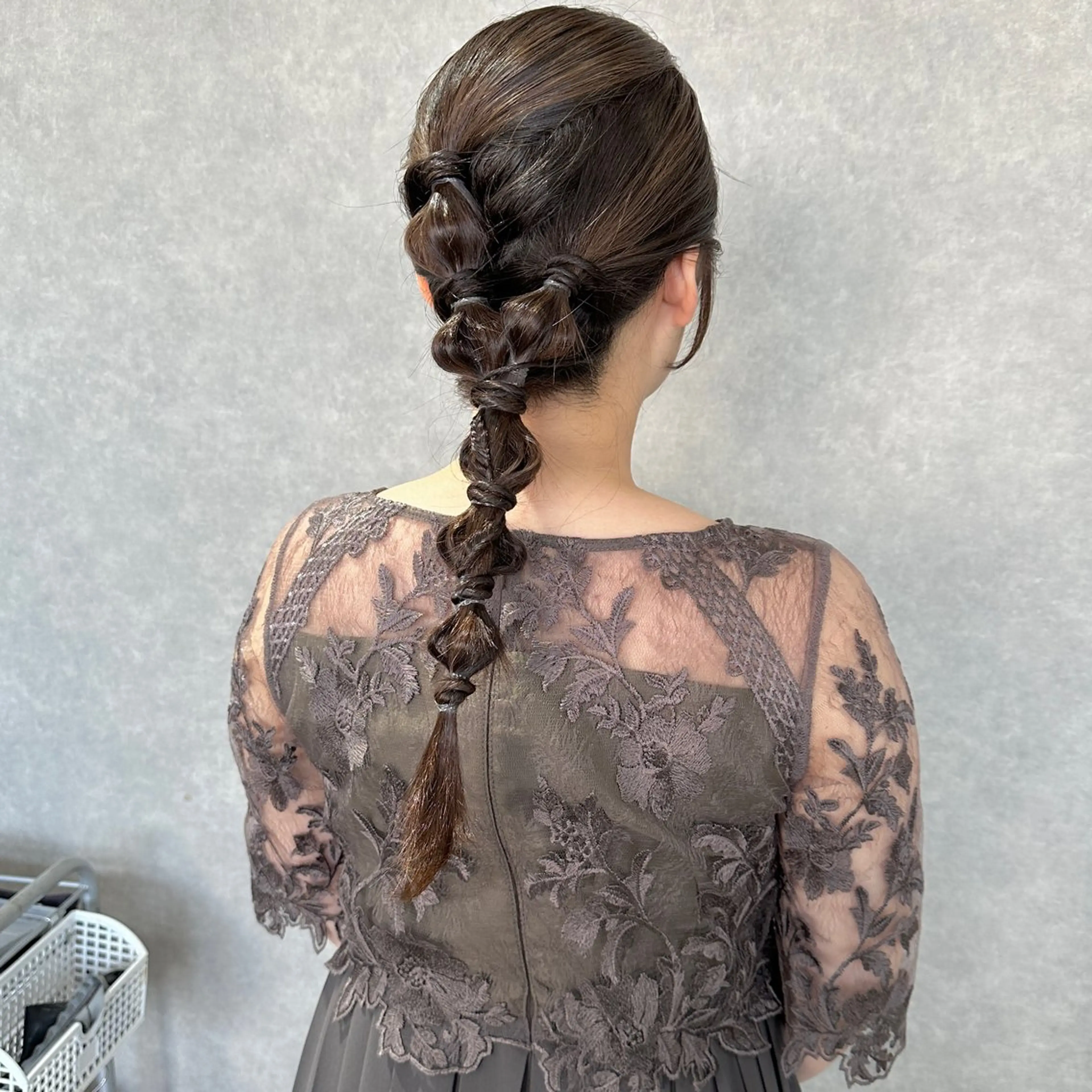 セミロング ヘアアレンジ はちすか るかのヘアスタイル