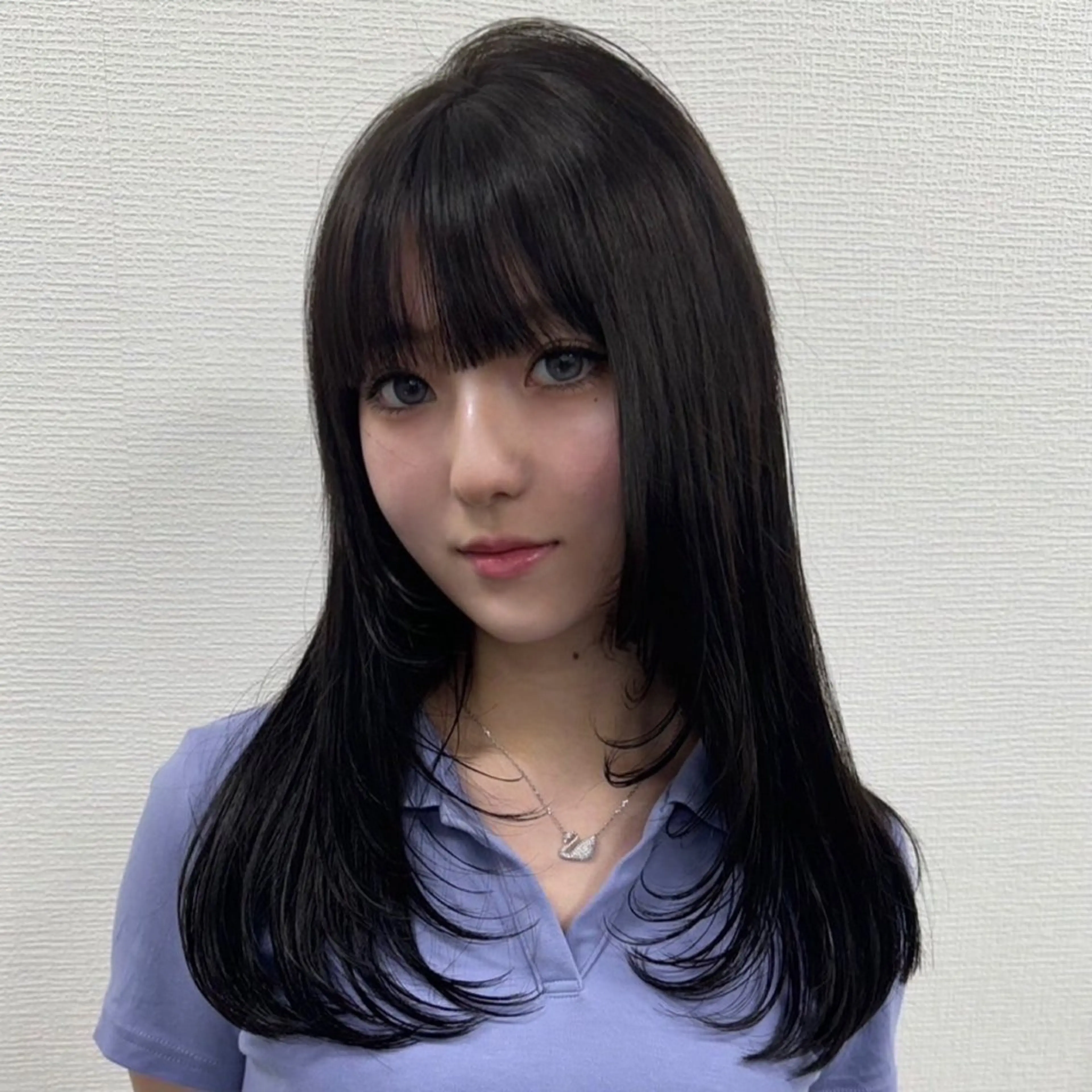 ロング カラー ヘアアレンジ カット ヘアカラー トリートメント ヘッドスパ ヘアセット 韓国レイヤーカット /韓国トレンドカラーのヘアスタイル