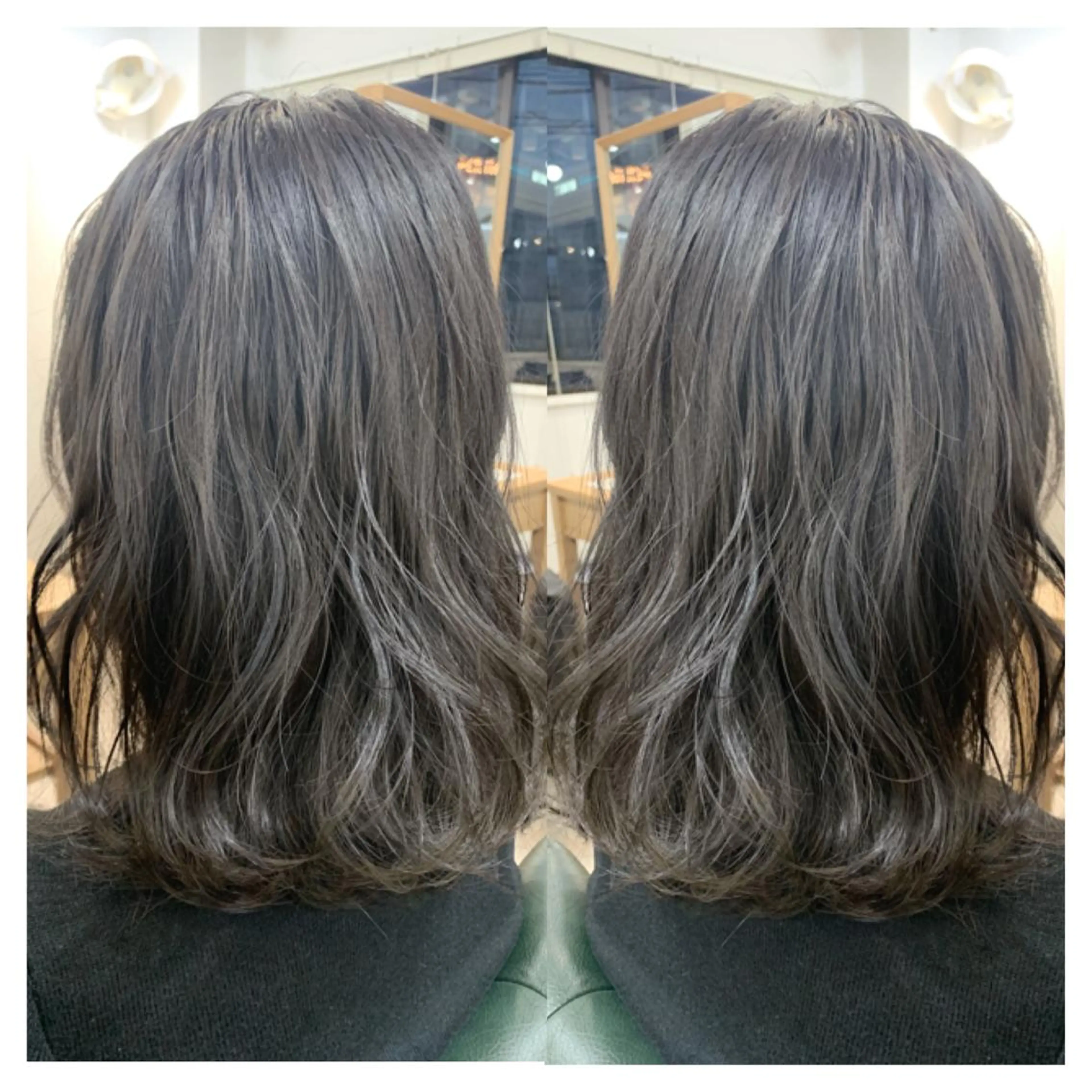 ミディアム カラー カット ヘアカラー トリートメント 村山 茉衣のヘアスタイル