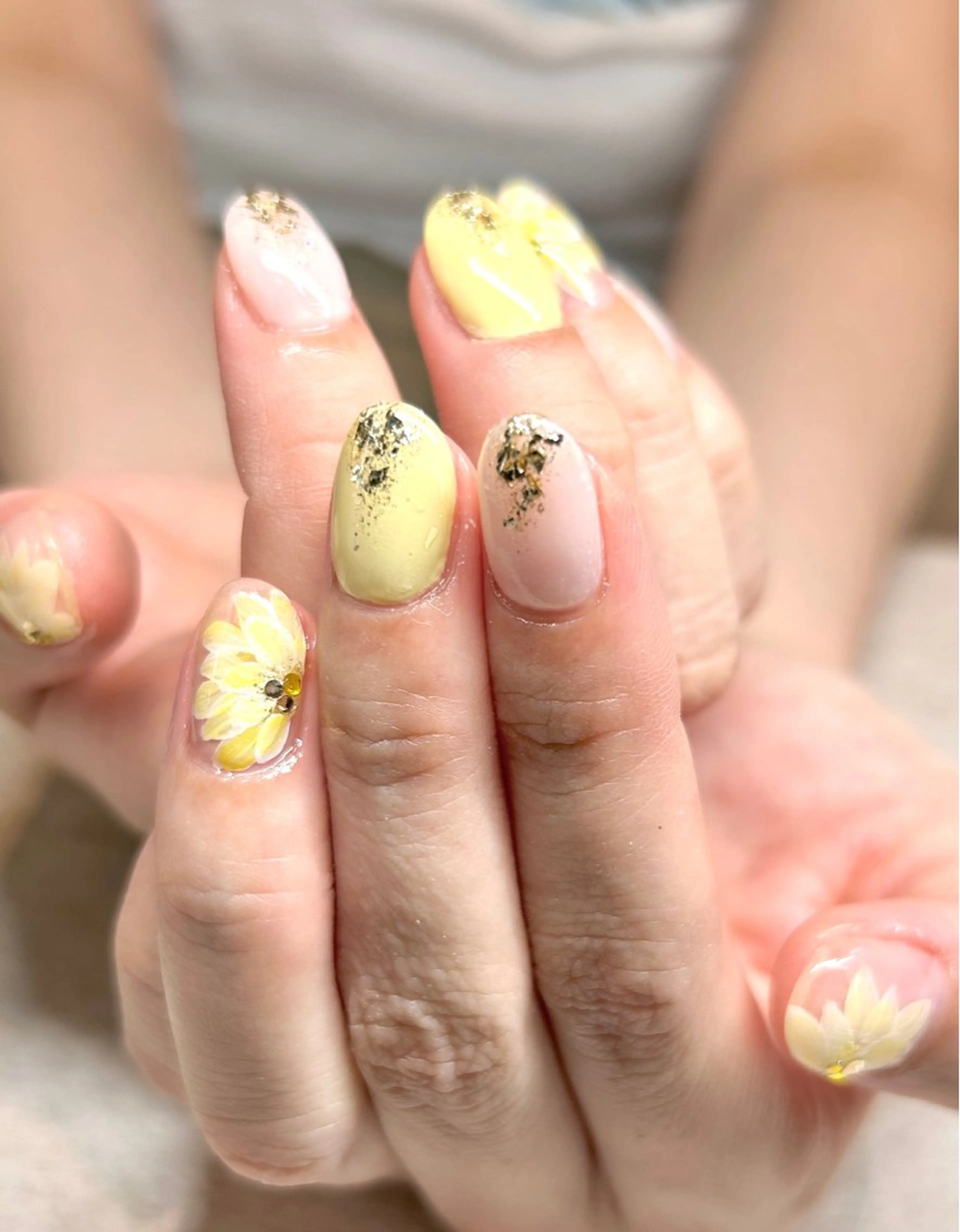 ネイル フラワーネイル ショートネイル 春ネイル ハンドネイル N.style所属・Ｎ. styleのネイルデザイン