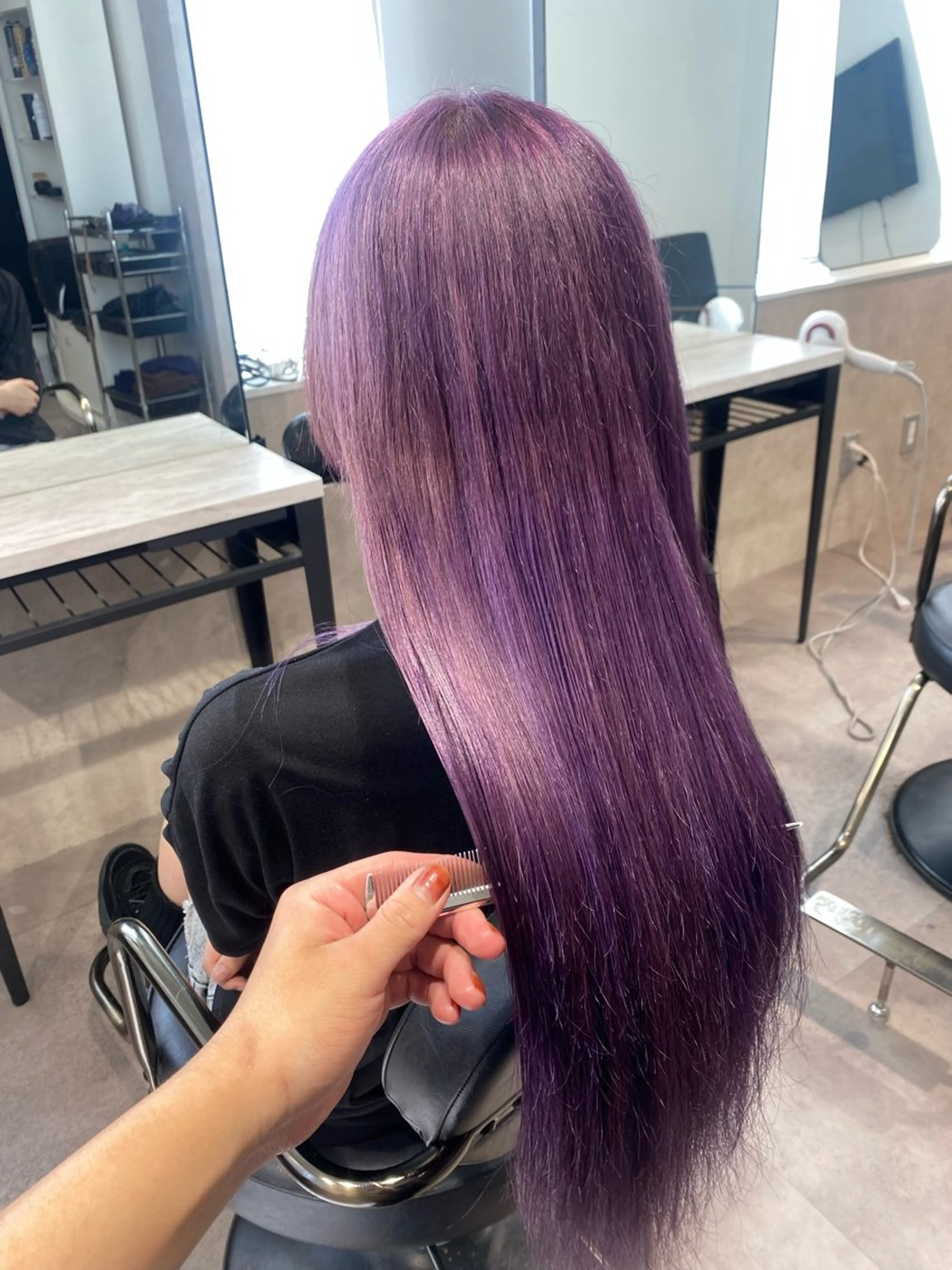 カラー ラベンダーカラー ヘアカラー ヘアセット Seleneコウキ ブリーチ/ハイトーンのヘアスタイル