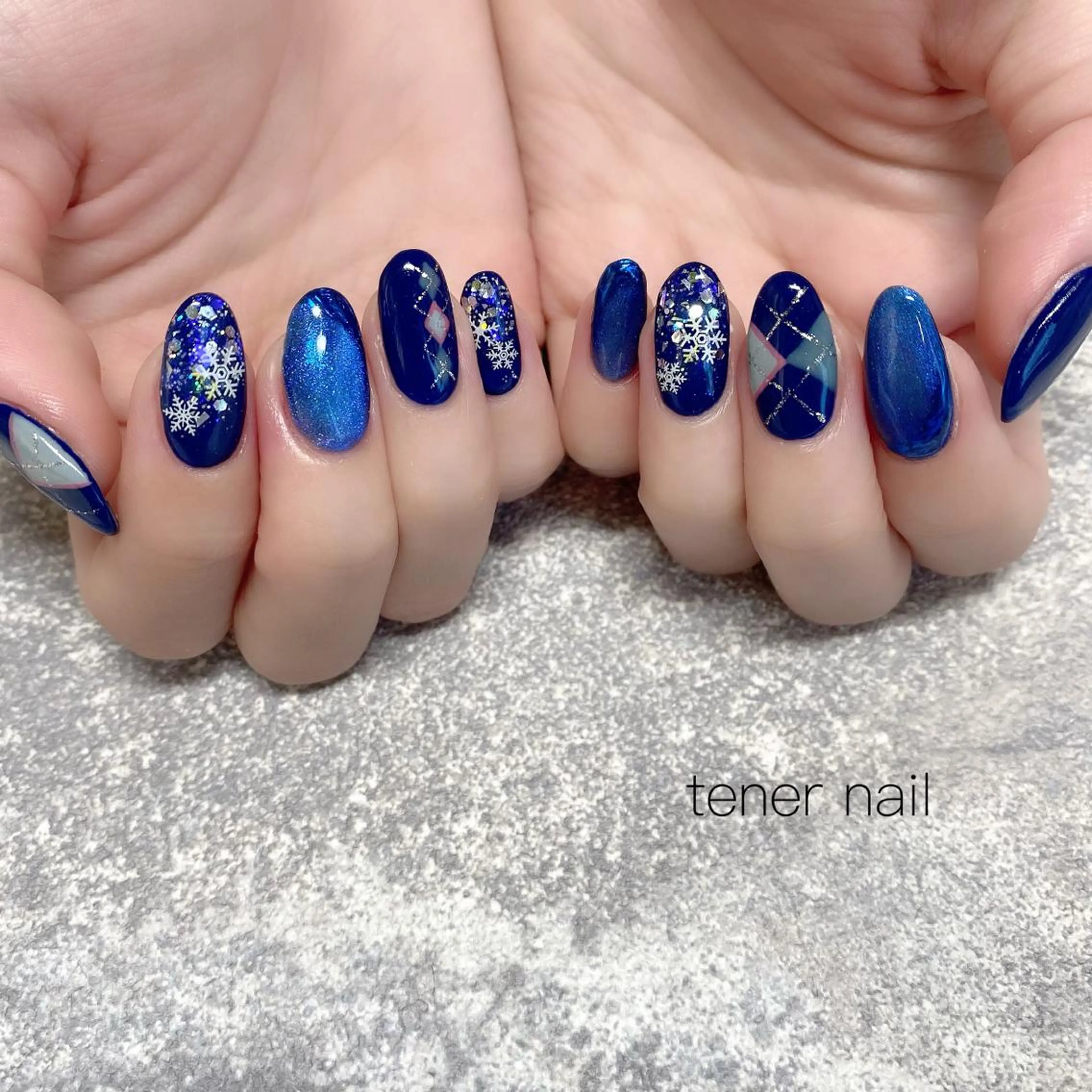 ネイル ブルー tener  nail  テネルネイル所属・テネルネイル tener nailのネイルデザイン
