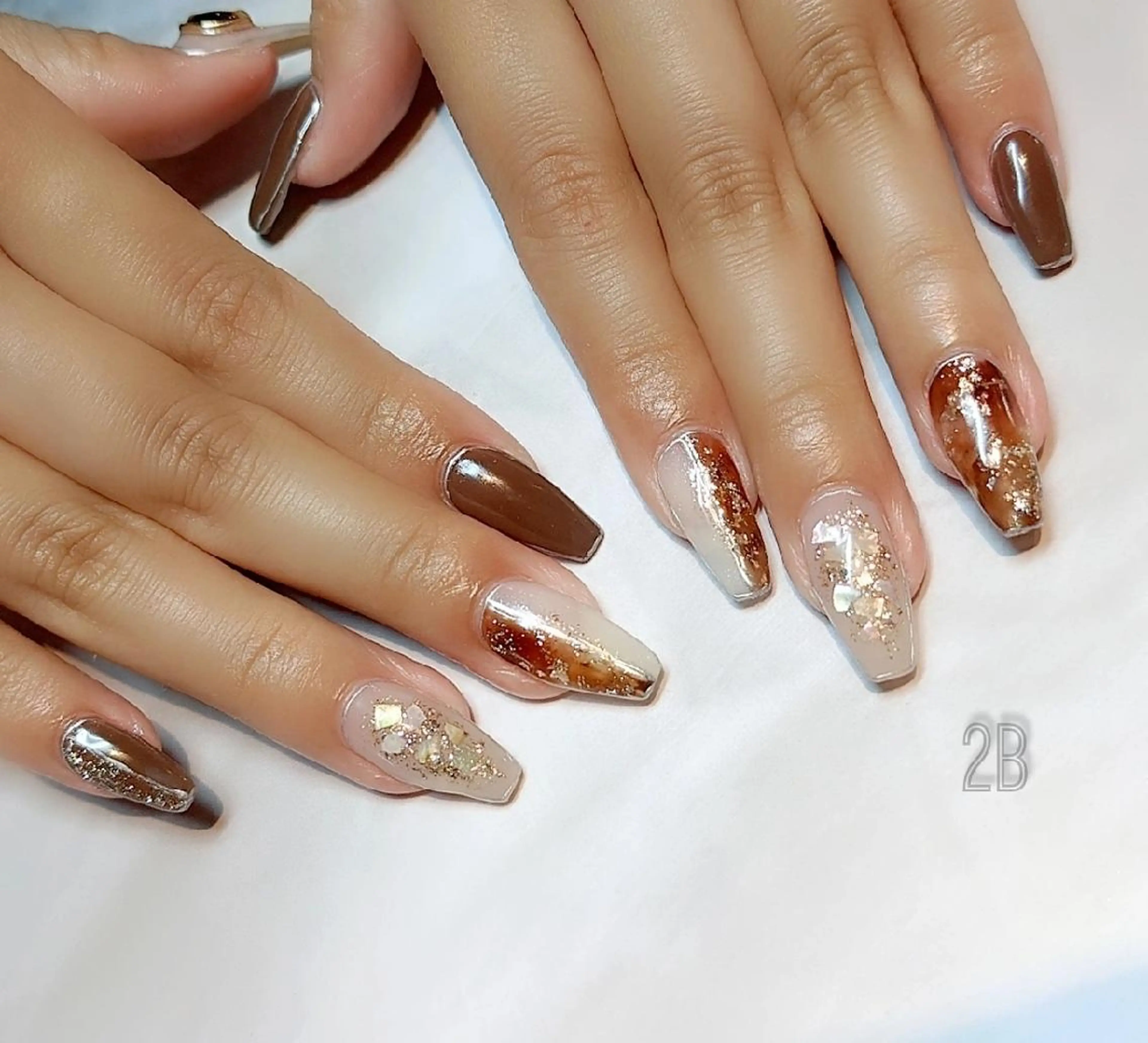 ネイル アートネイル フットネイル フレンチネイル ガラスフレンチ ロングネイル 2B__nails ニービー京都伏見区のネイルデザイン
