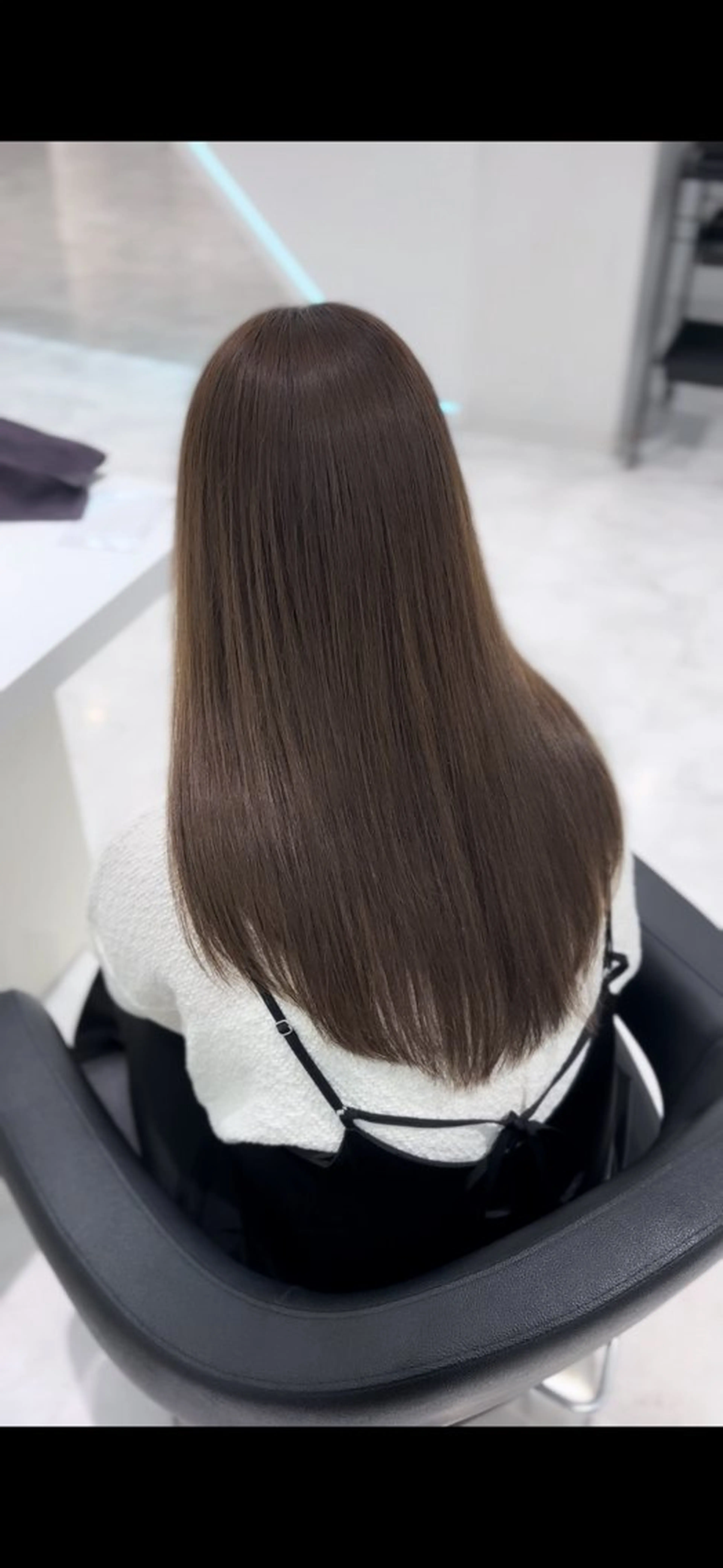 ロング カラー ブリーチなし透明感 ×縮毛矯正🤍ユウのヘアスタイル