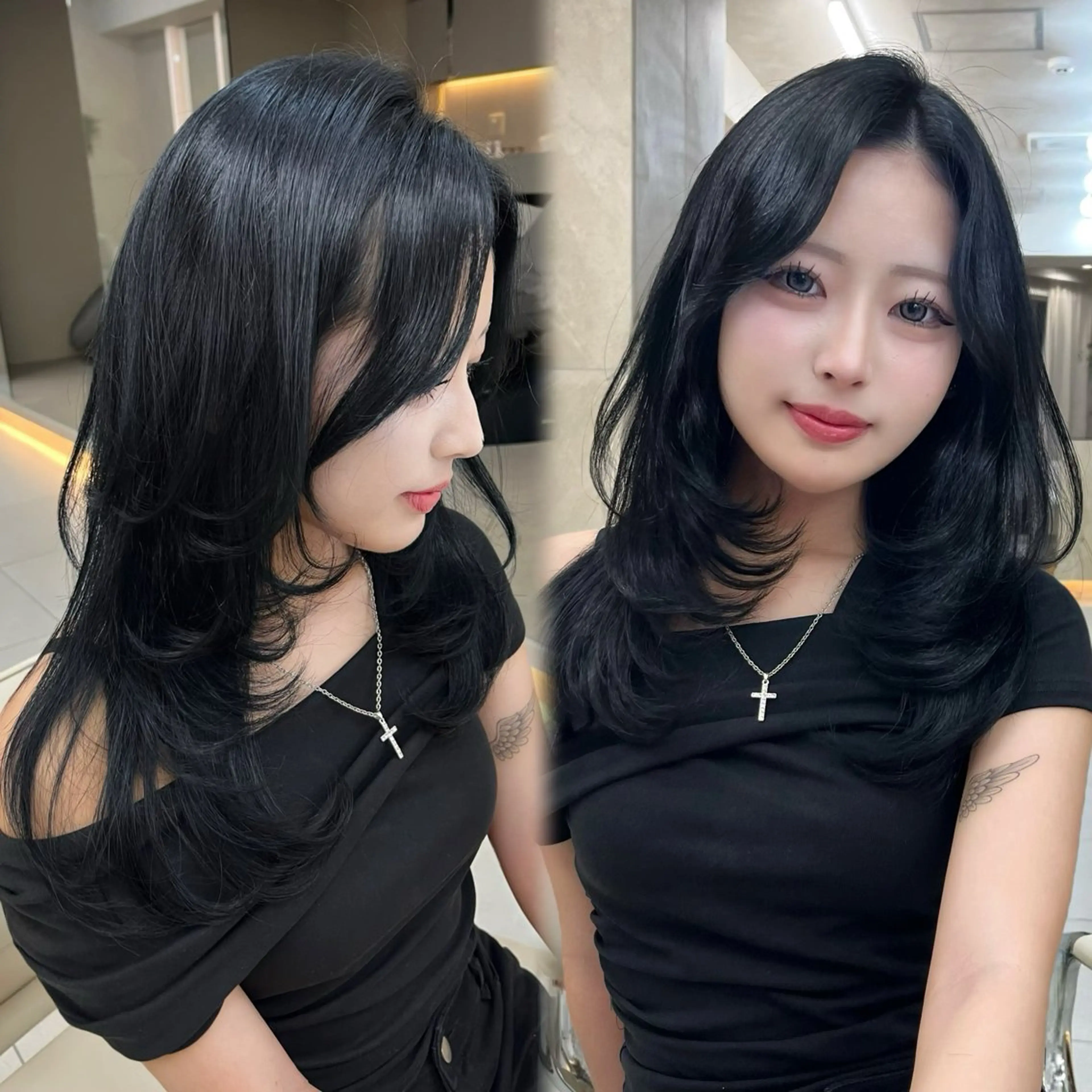 セミロング ハイレイヤー レイヤーカット MAEUL ／shioriのヘアスタイル