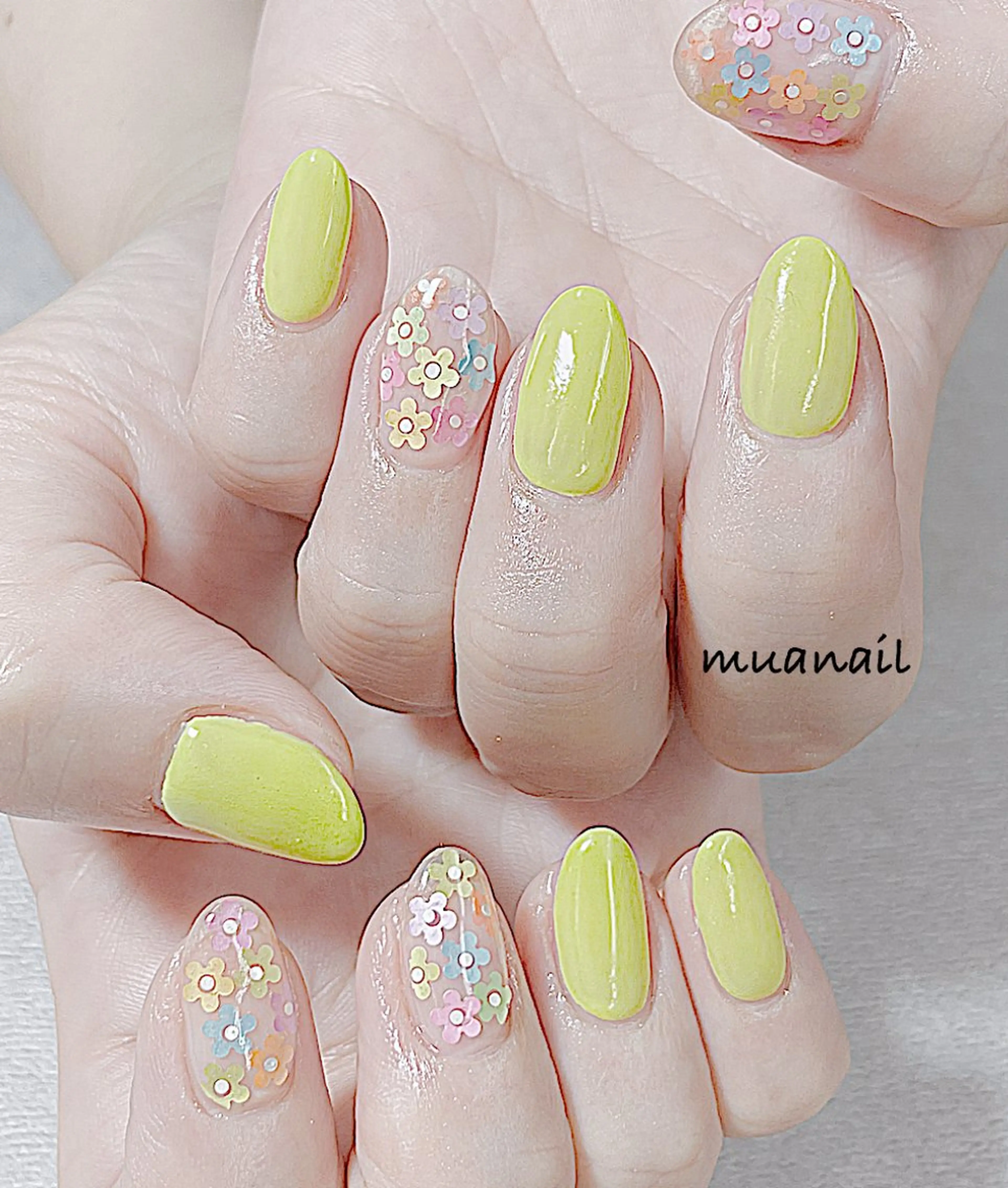 ネイル ブルー 春ネイル ハンドネイル mua nail mikiのネイルデザイン