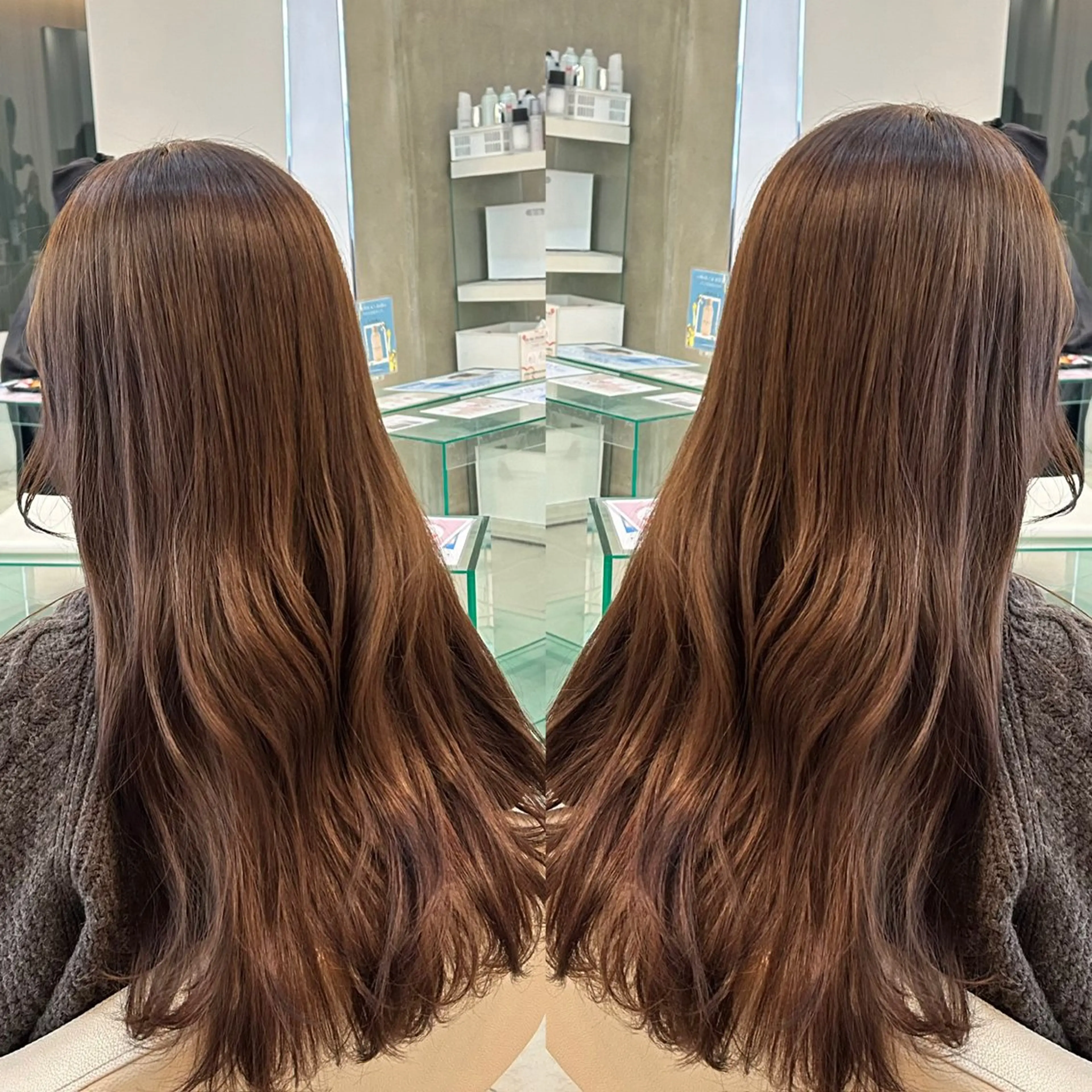 ロング カット ヘアカラー MODEK's アヤナのヘアスタイル