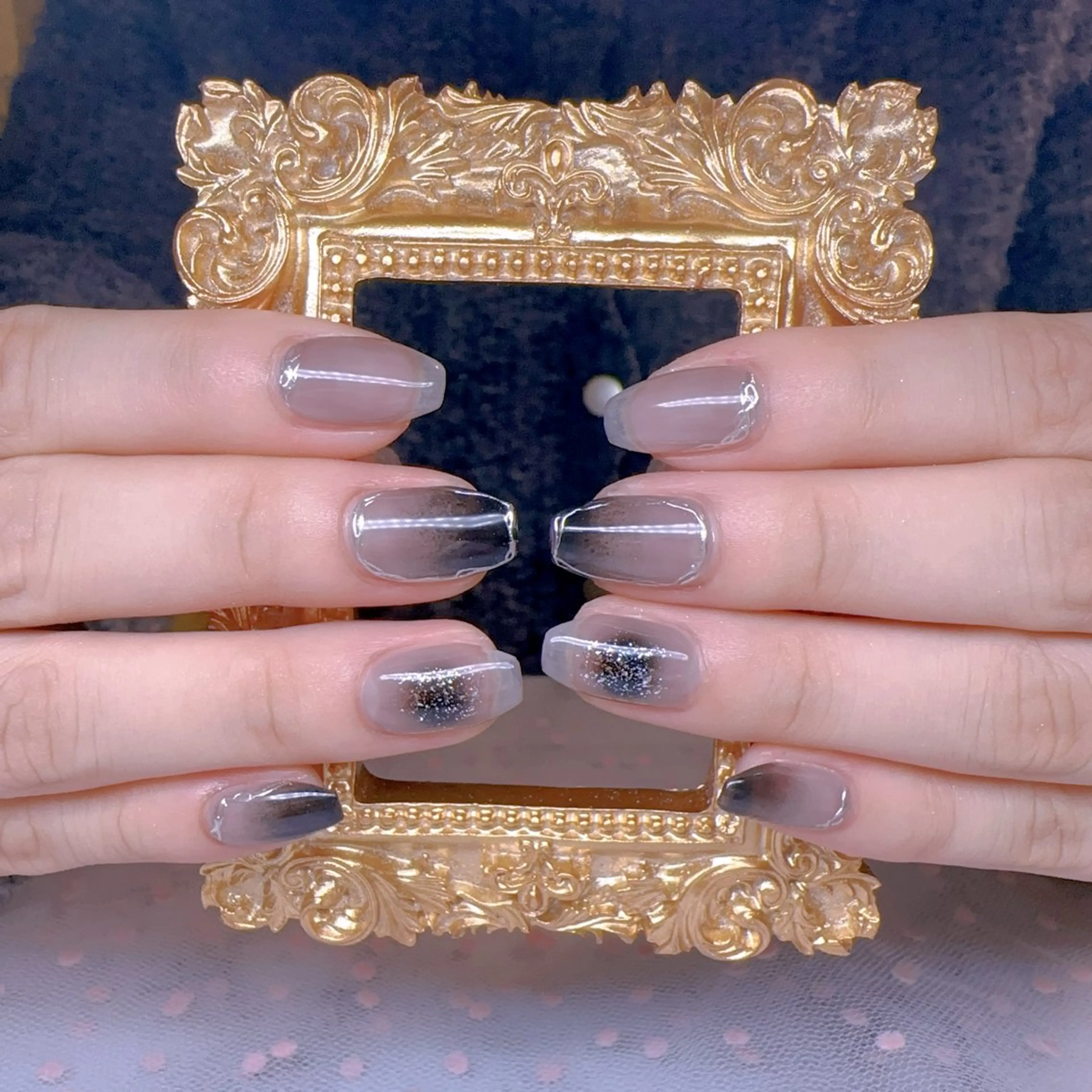 ネイル オーロラネイル フットネイル 韓国ネイル ラメ(グリッター) ラメグラデーション Belle nail salon 新小岩のネイルデザイン