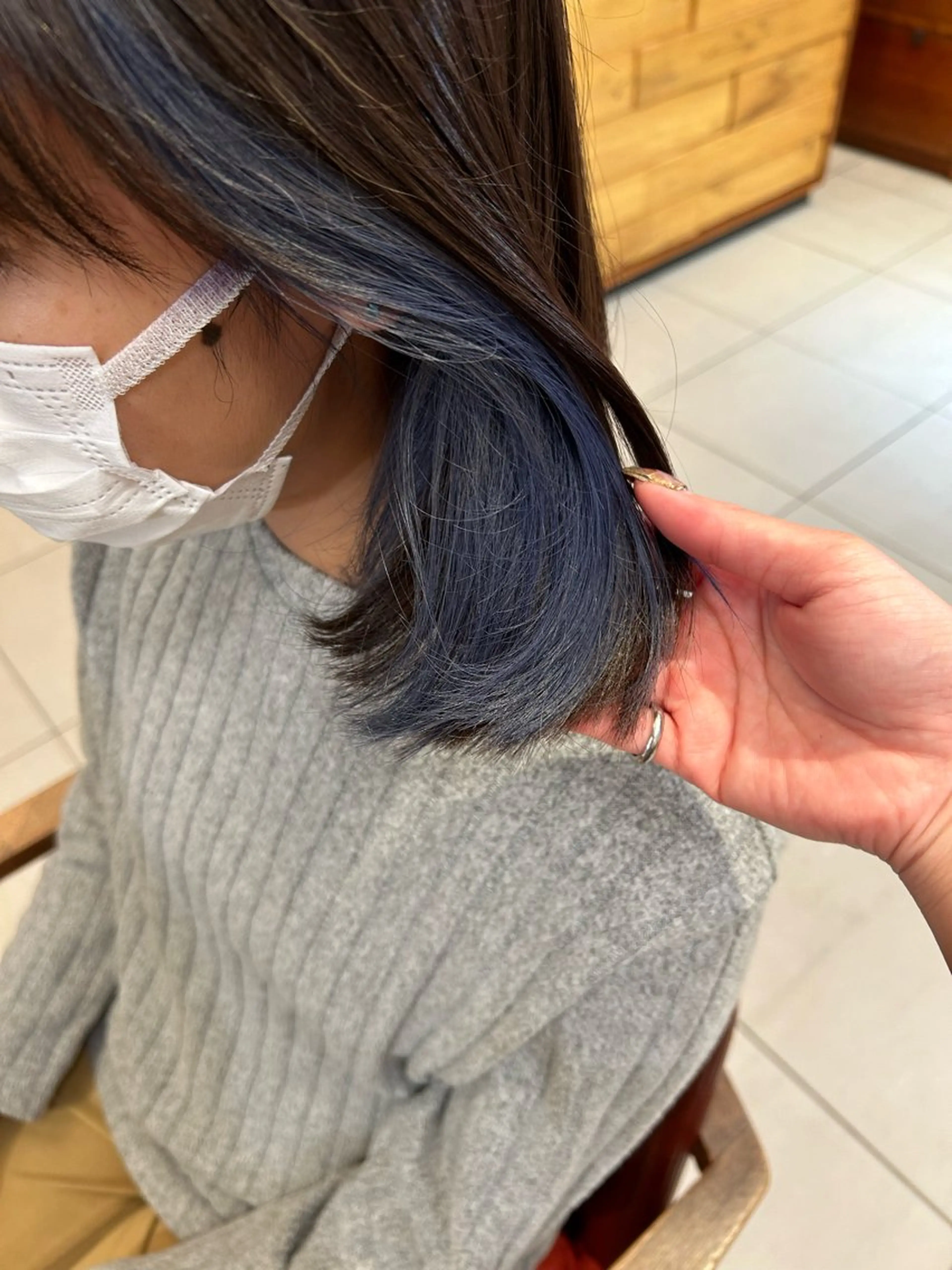 ミディアム カラー インナーカラー ヘアカラー 艶カラー/耳つぼ/ 渡辺奈緒のその他イメージ