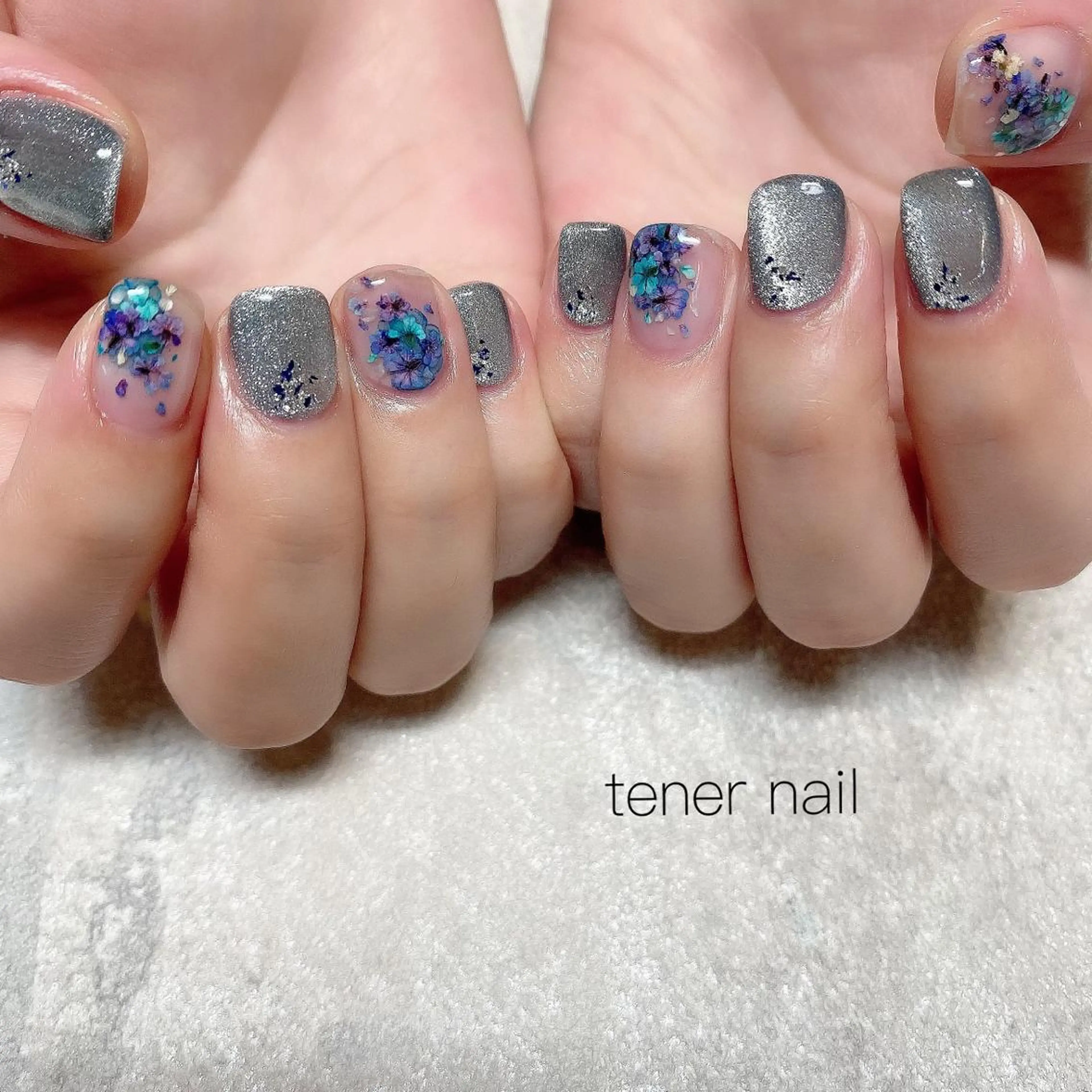 ネイル フラワーネイル マグネットネイル tener  nail  テネルネイル所属・テネルネイル tener nailのネイルデザイン