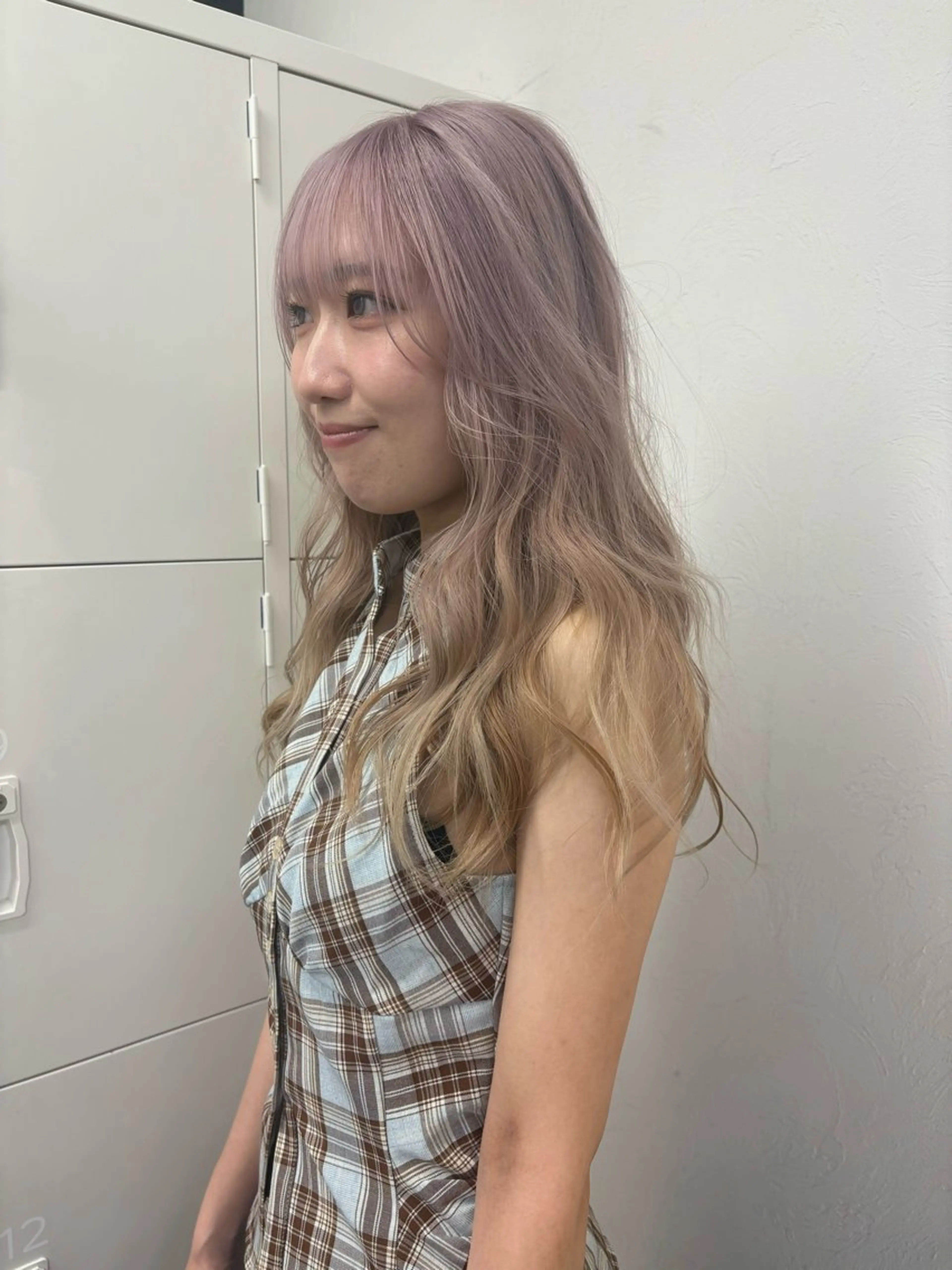 カラー ベージュカラー ハイトーンカラー ミルクティーベージュ nappe🐏 栄／矢場町のヘアスタイル