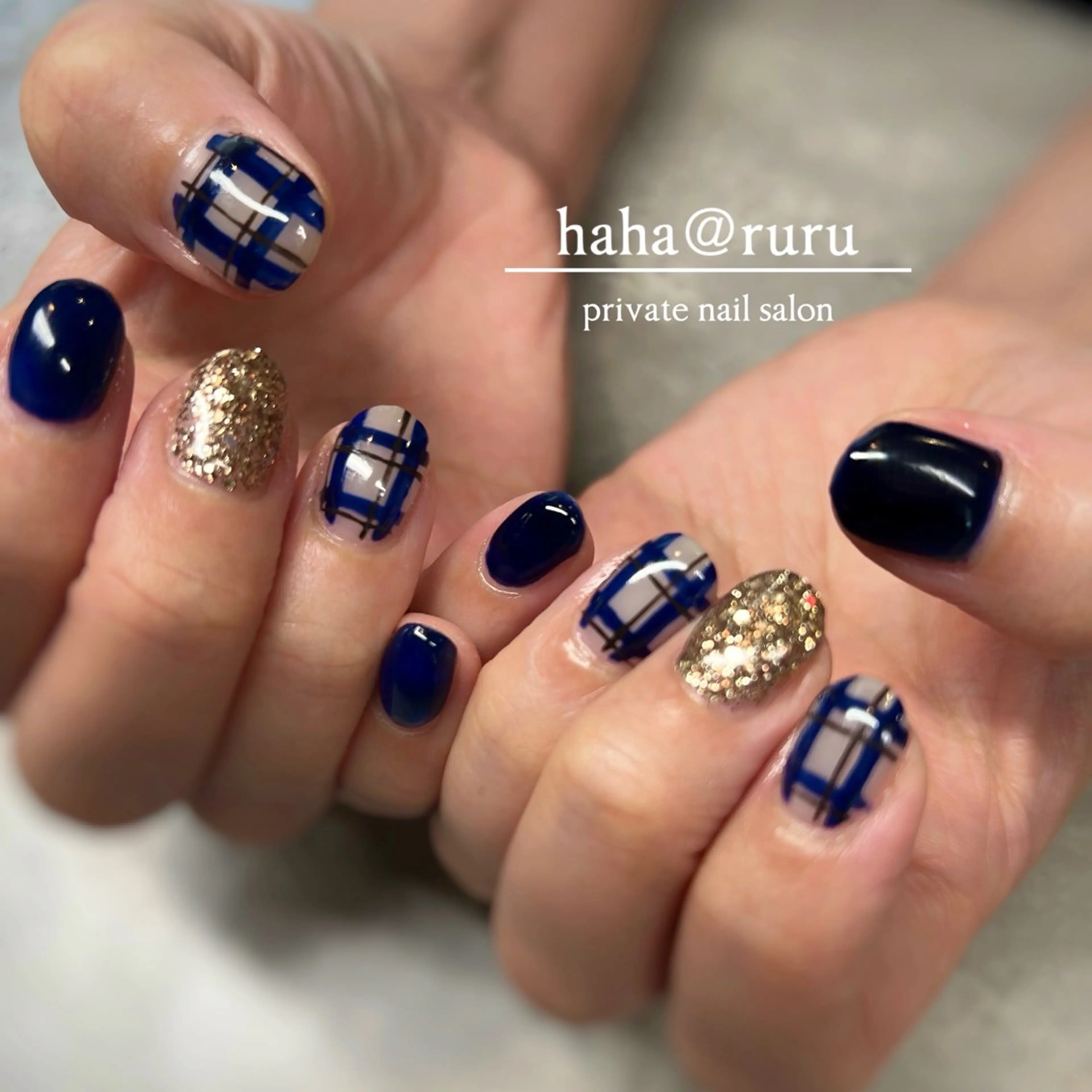 ネイル ネイビー haha@ ruruのネイルデザイン