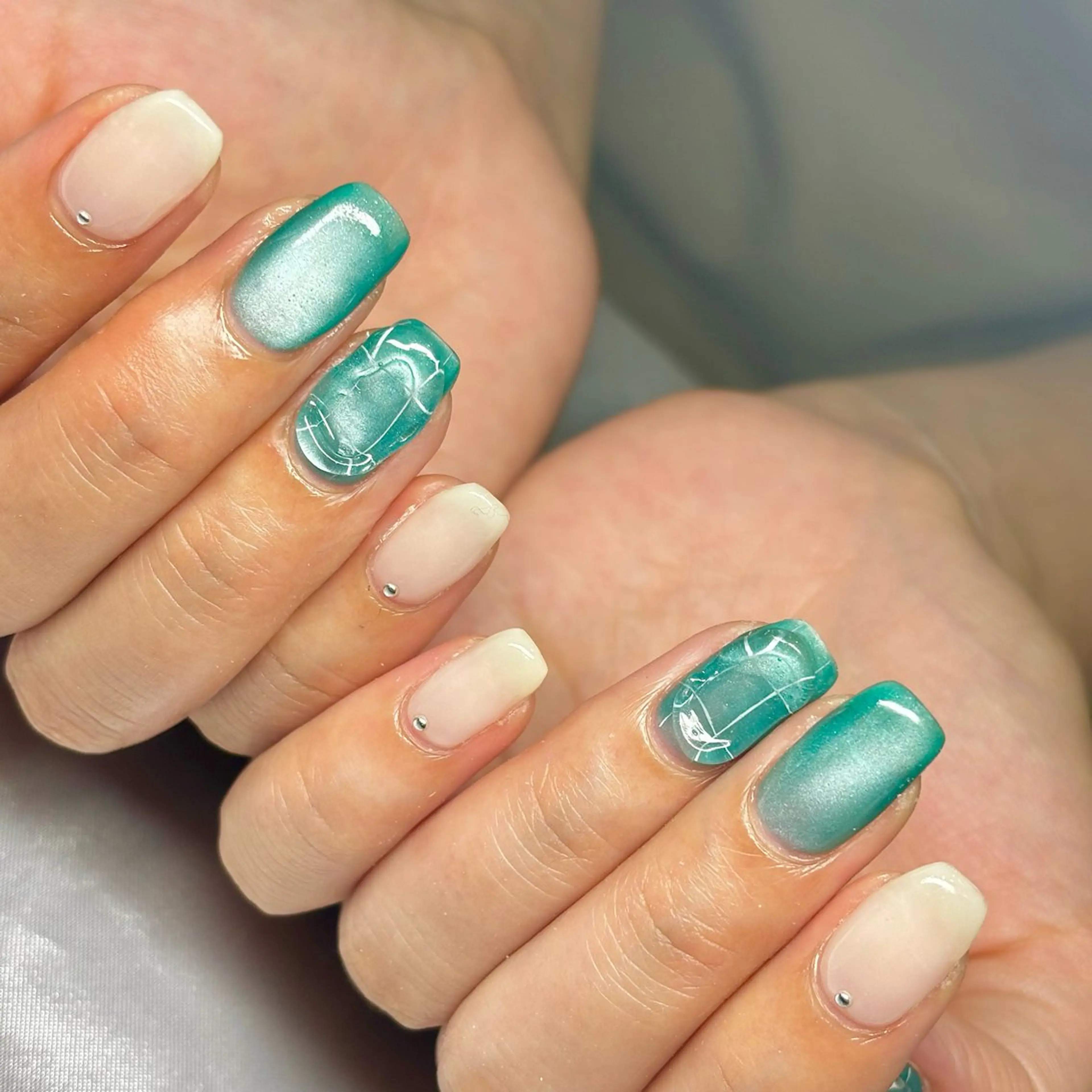 メンズ ネイル メンズパーマ クリアネイル マグネットネイル ハンドネイル ハンドケア nail&eye Aoのマツエク・マツパデザイン