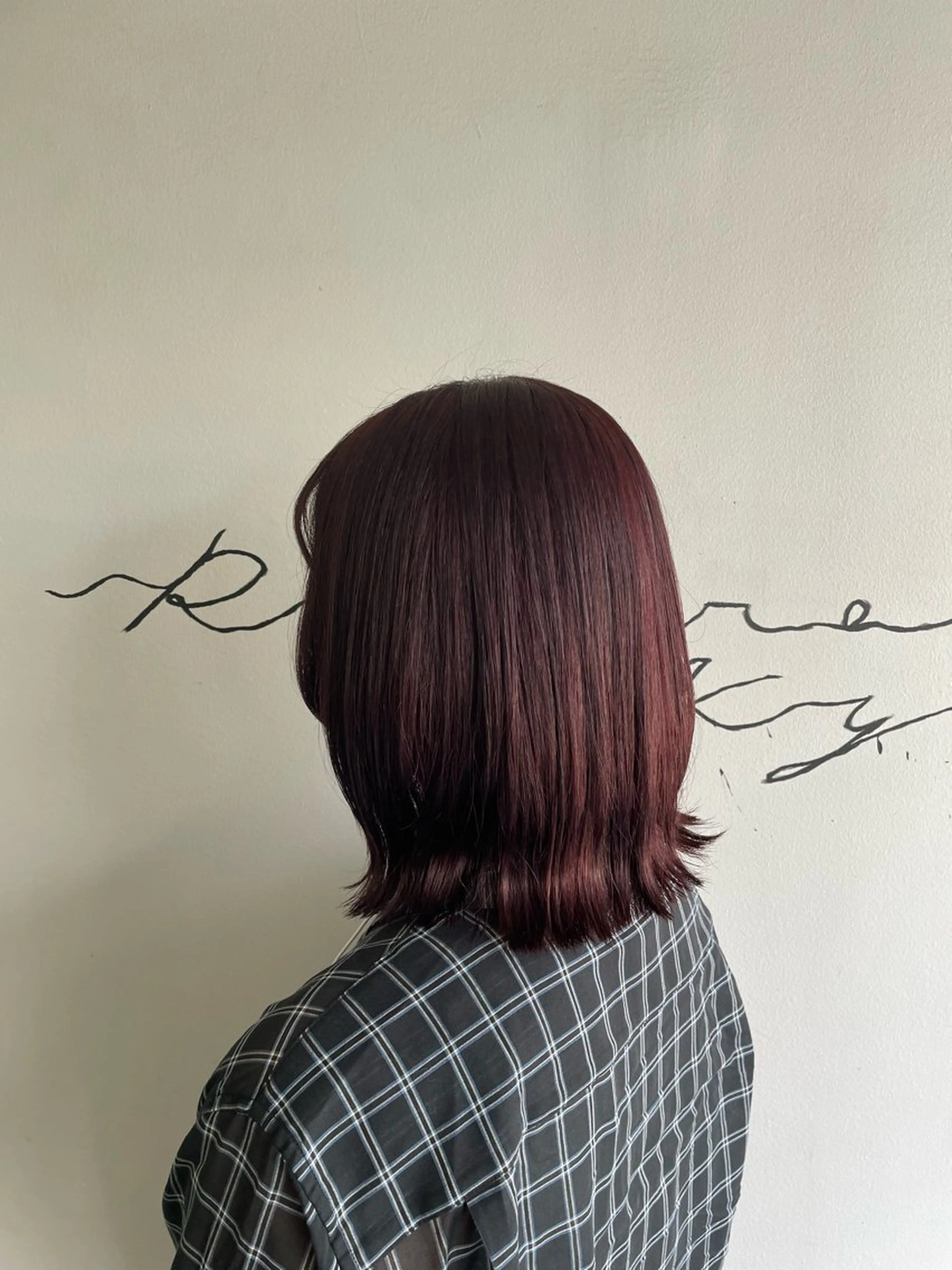 ミディアム カット ヘアカラー ROCAReTA FOR HAIR 千本丸太町店所属・なかがきはな/ボブ/ レイヤー/パーマのヘアスタイル