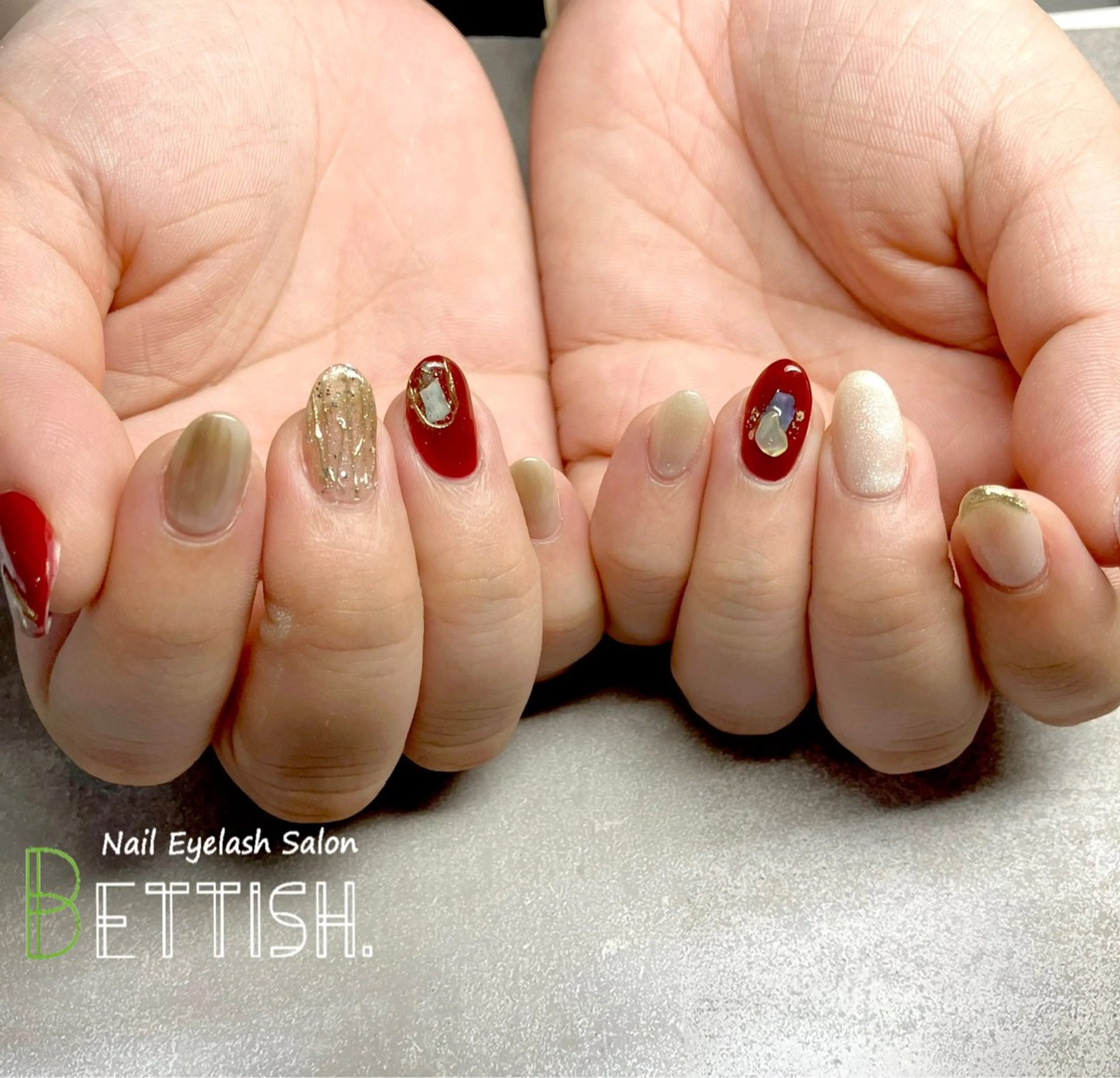 ネイル ボルドー ハンドネイル BETTISH. KUMIKO☺︎︎のネイルデザイン