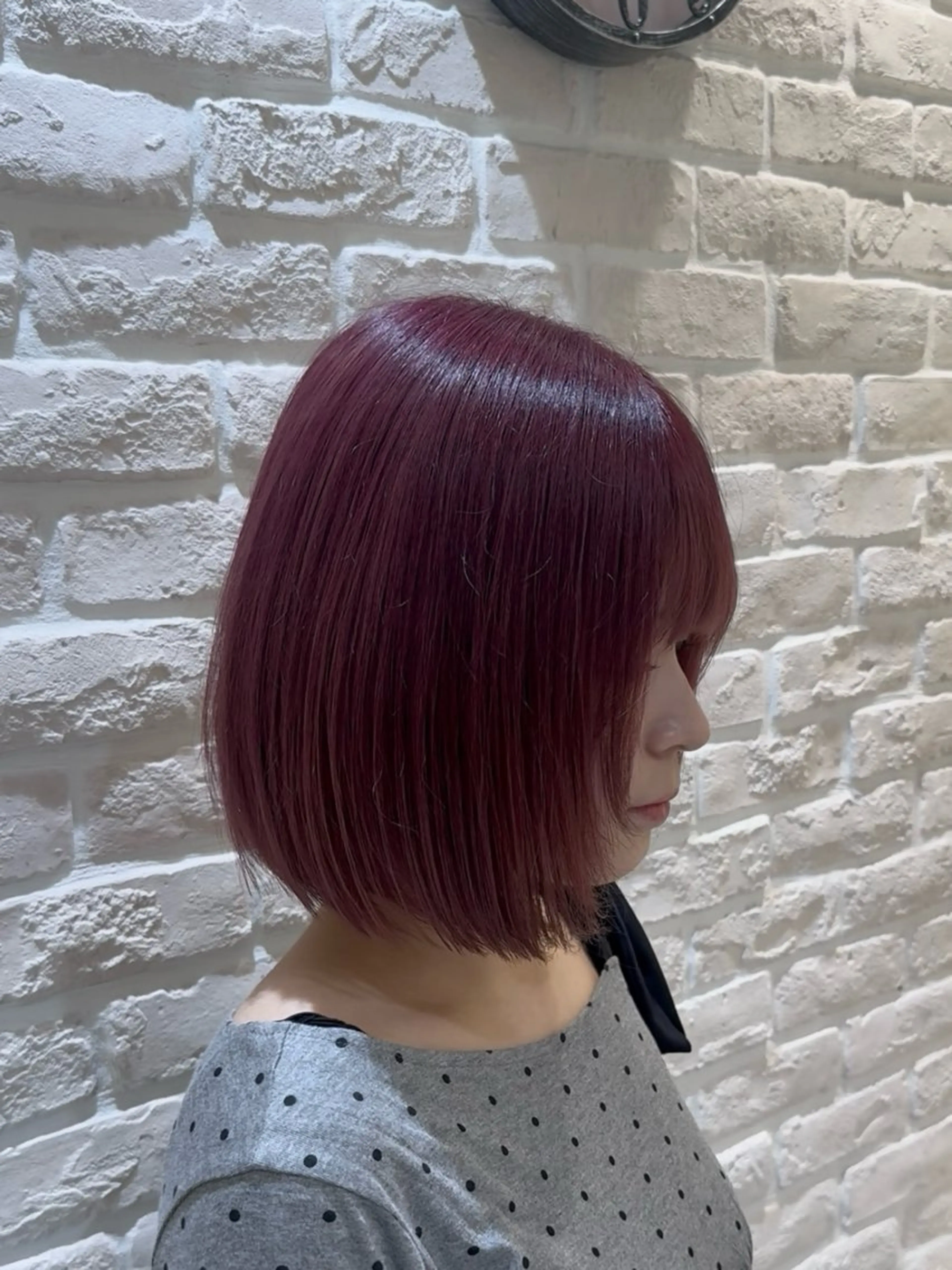 ミディアム Notoハイトーン カラー/縮毛矯正のヘアスタイル