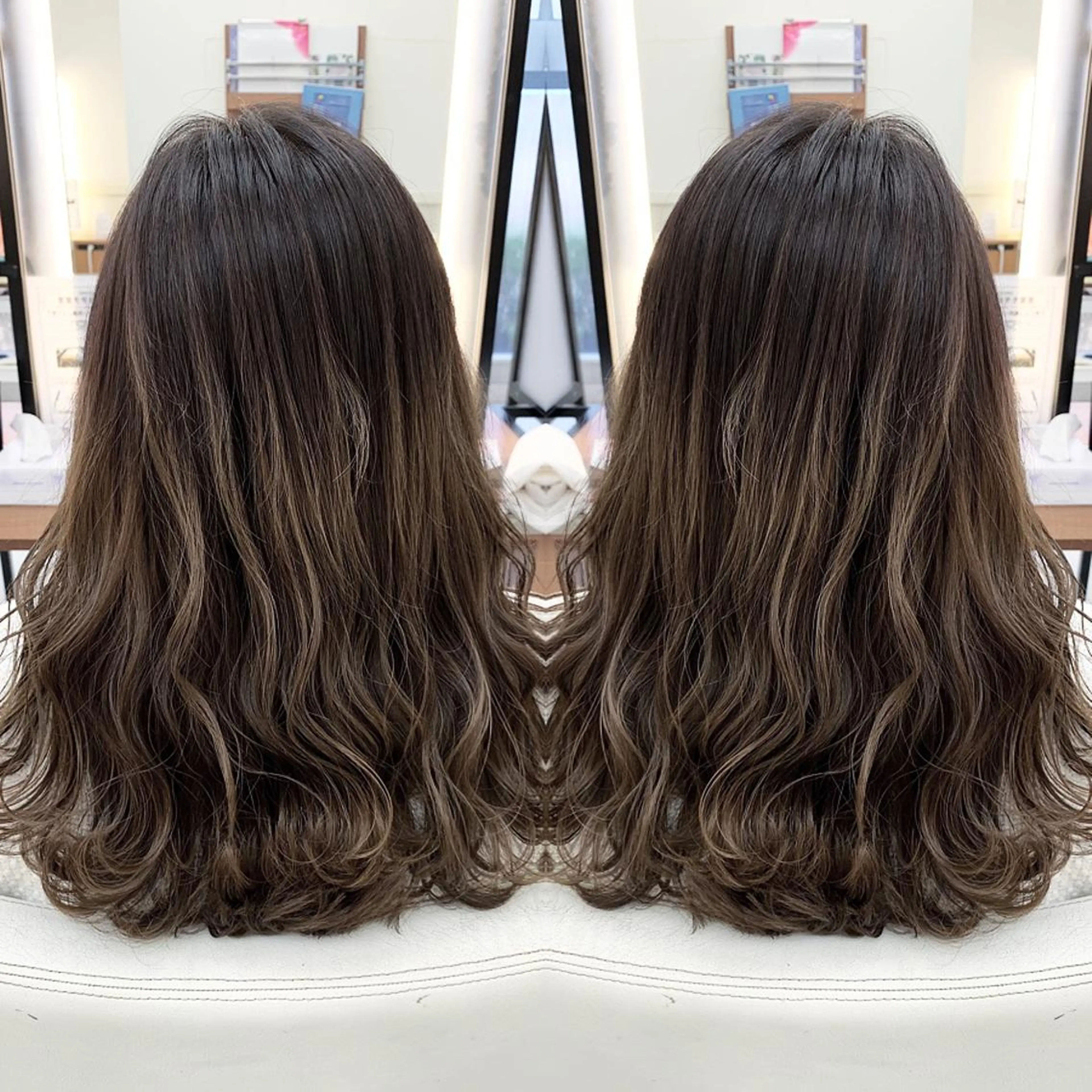 ロング カラー バレイヤージュ レイヤーカット カット ヘアカラー N° jillva ♦️川端裕司♦️のヘアスタイル