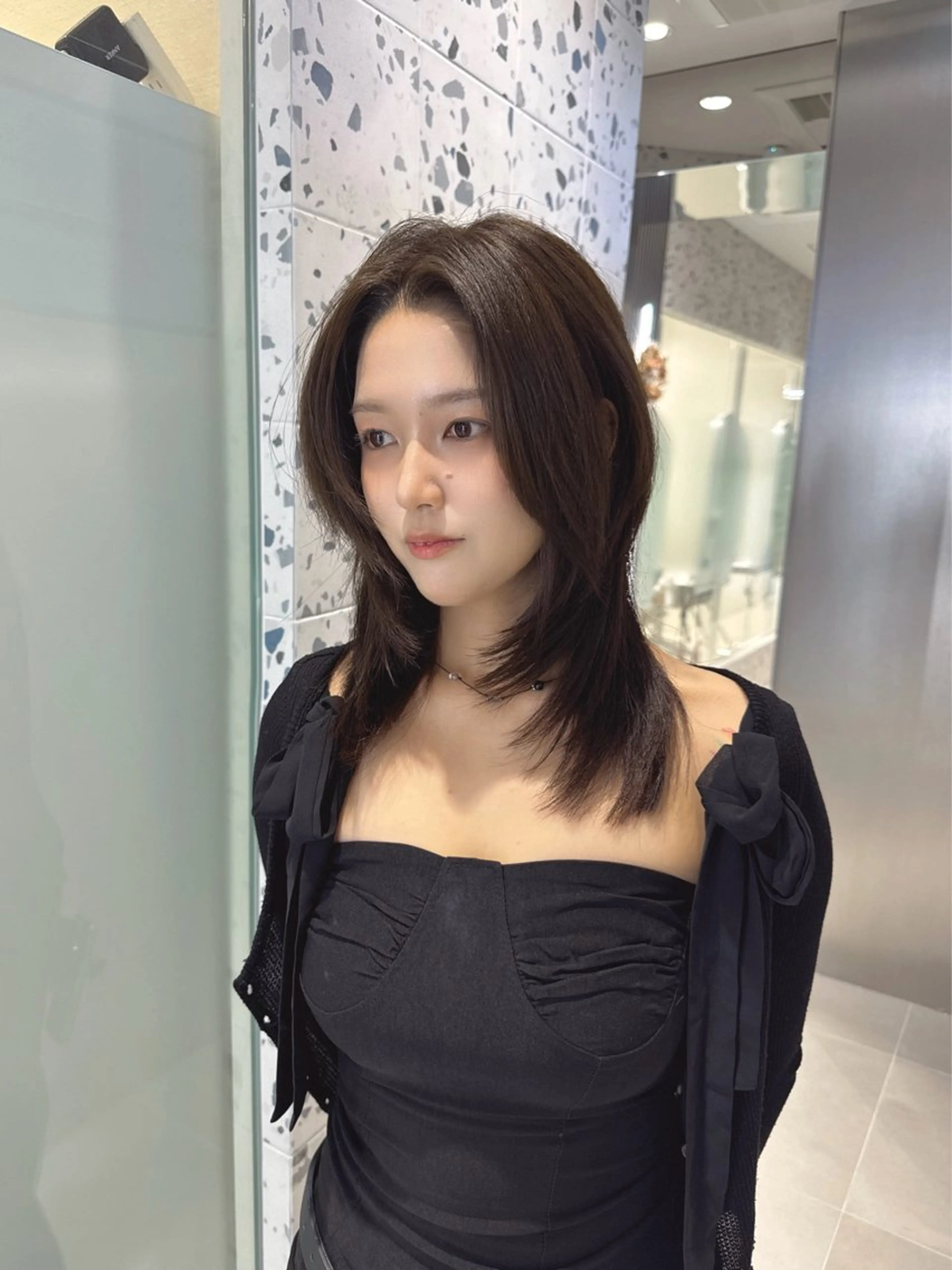 ミディアム カラー ベージュカラー ブリーチ ブラウンカラー ブラウンベージュ ブリーチなしカラー カット ヘアカラー トリートメント LUMO所属・矢野 晃平のヘアスタイル