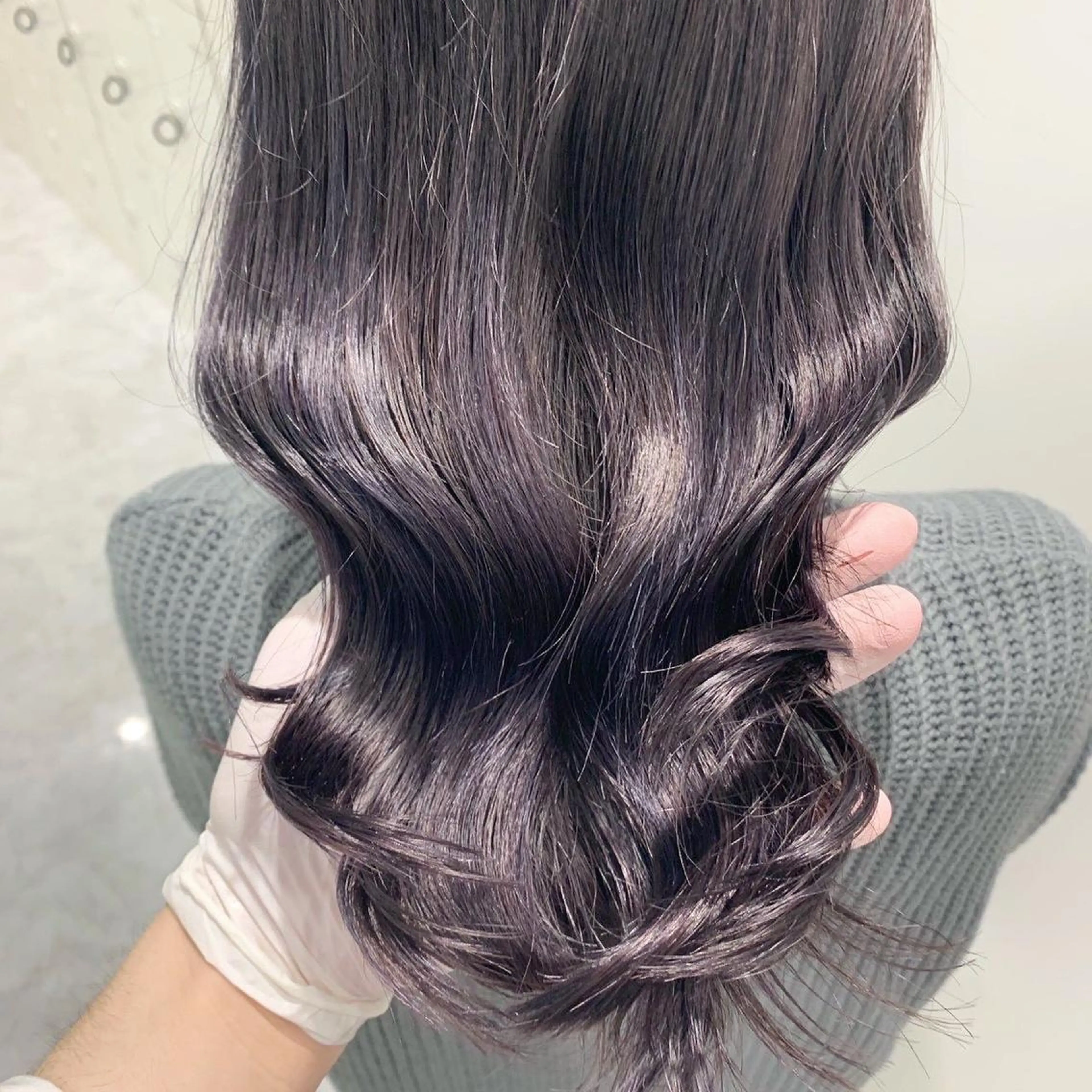ロング カラー ヘアアレンジ グレージュ ラベンダーカラー ラベンダーグレージュ ラベンダーグレー ベージュカラー💖 やすひろのヘアスタイル