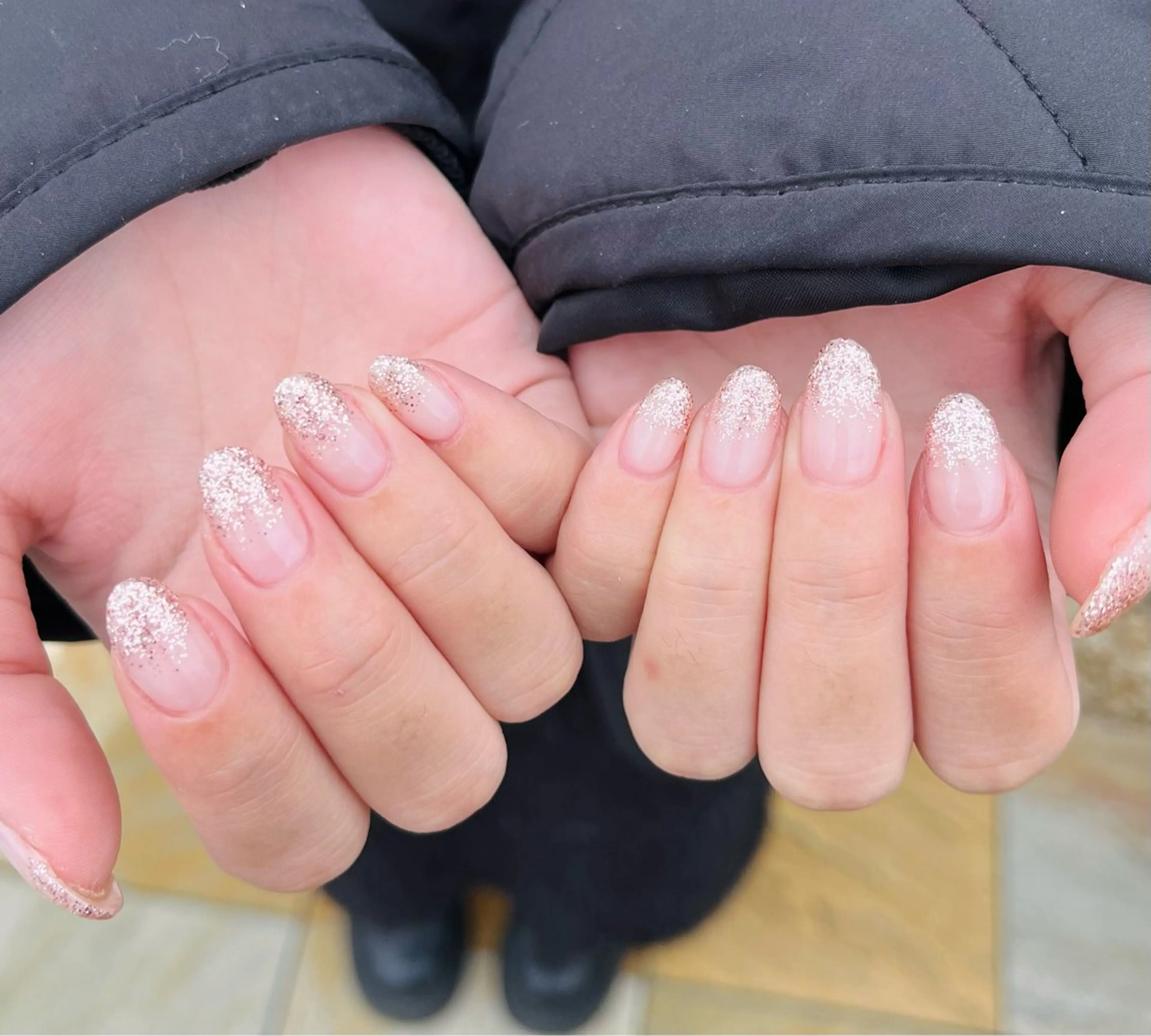 ネイル グラデーション ラメ(グリッター) ラメグラデーション HazeGrass NAILのネイルデザイン