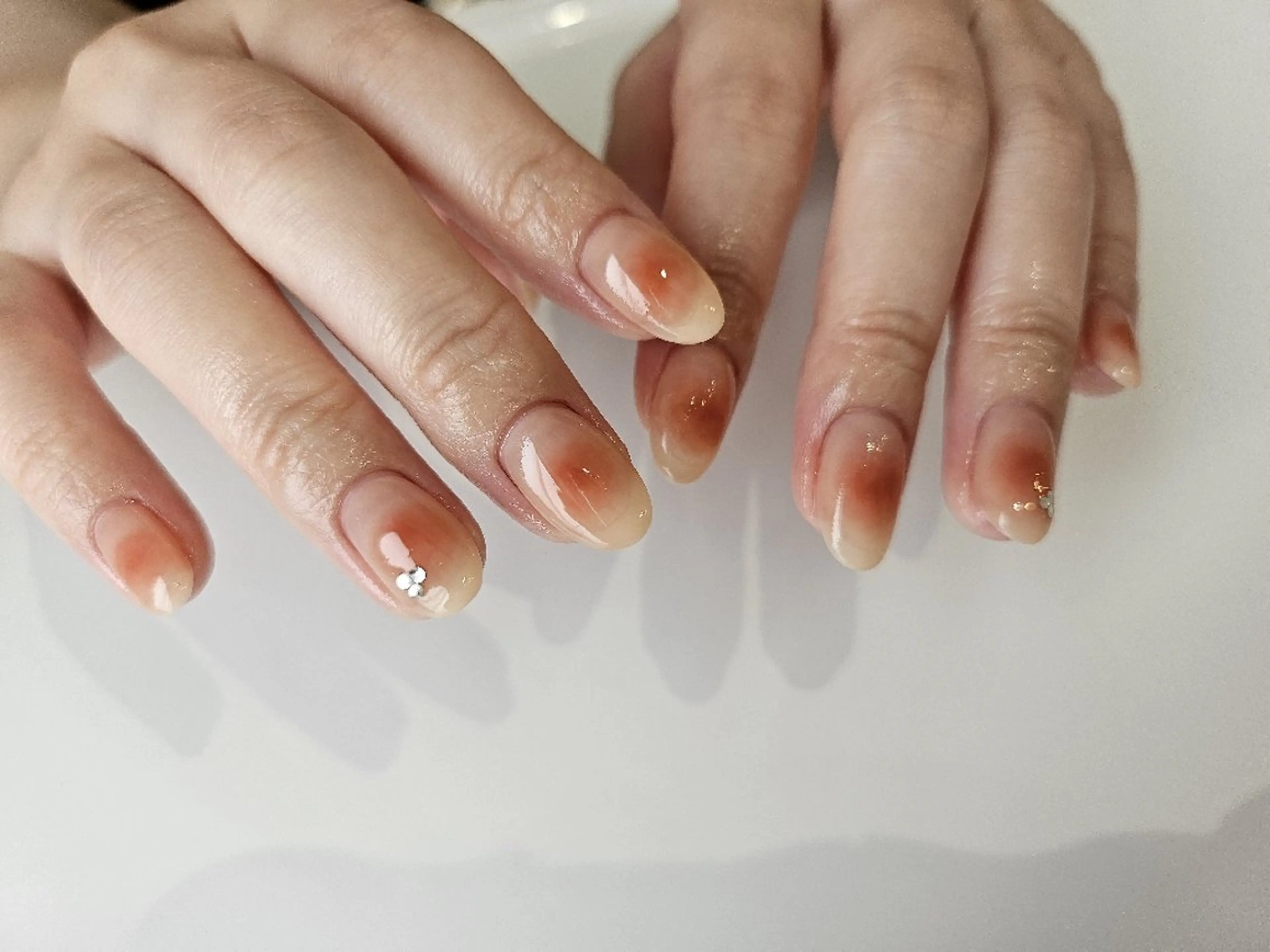 ネイル チークネイル ジェルネイル ニュアンスネイル オフィスネイル パラジェル ハンドネイル puku nail 🌼kazu🌼のネイルデザイン