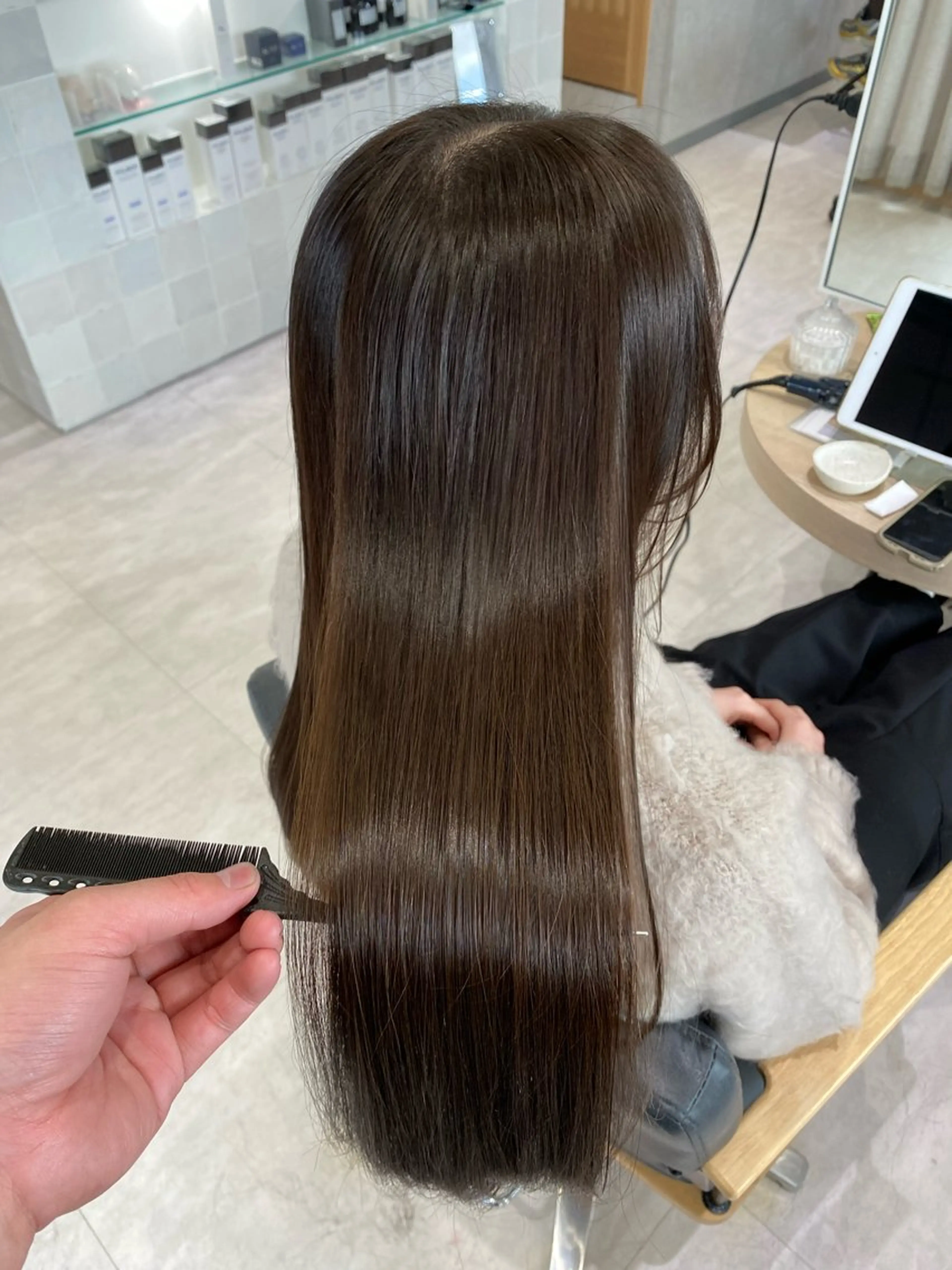 ロング トリートメント men'ssalon Zina天神所属・✨髪質改善/顔周りカ ット/縮毛矯正✨三隅のヘアスタイル