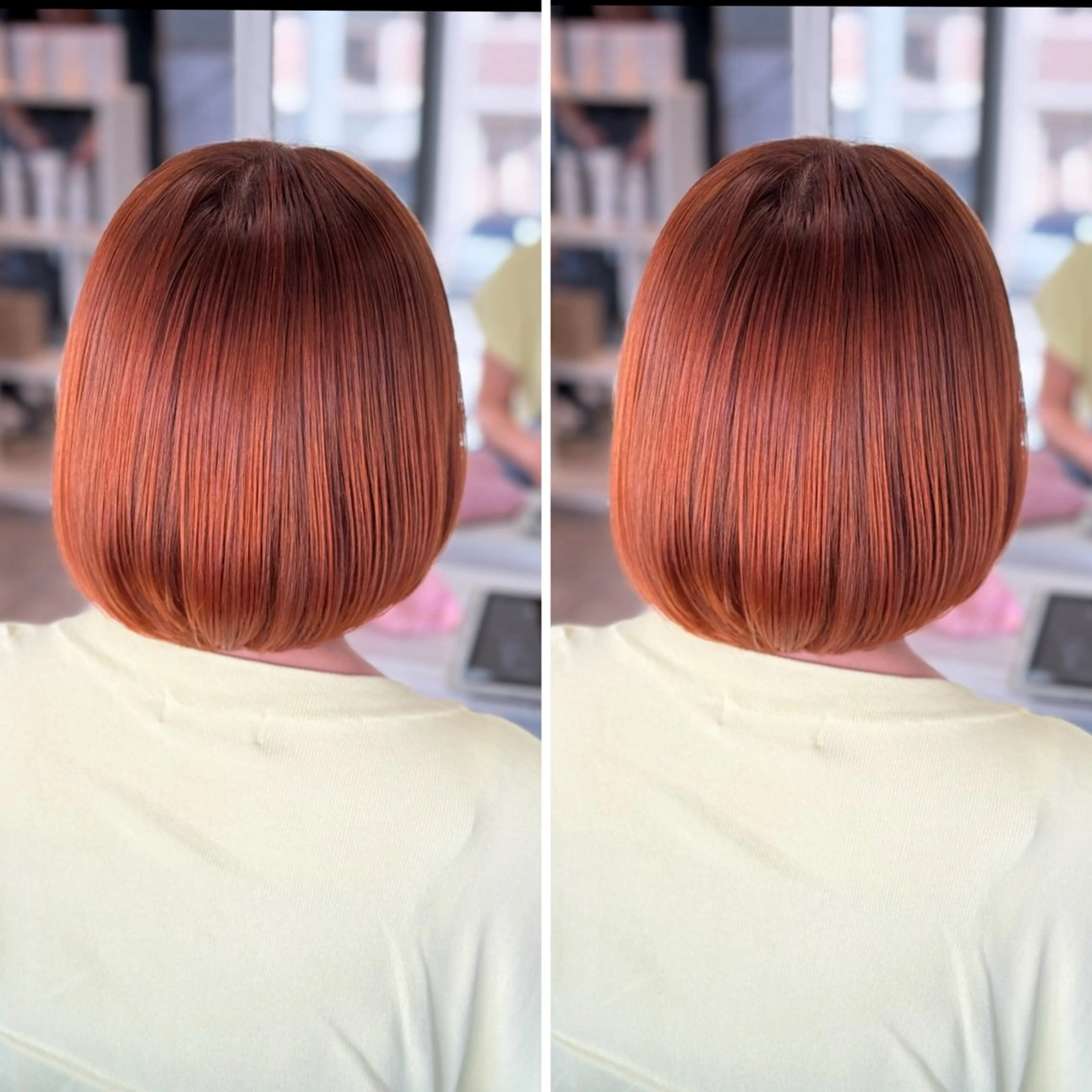 ショート カラー オレンジ 富原 そらのヘアスタイル