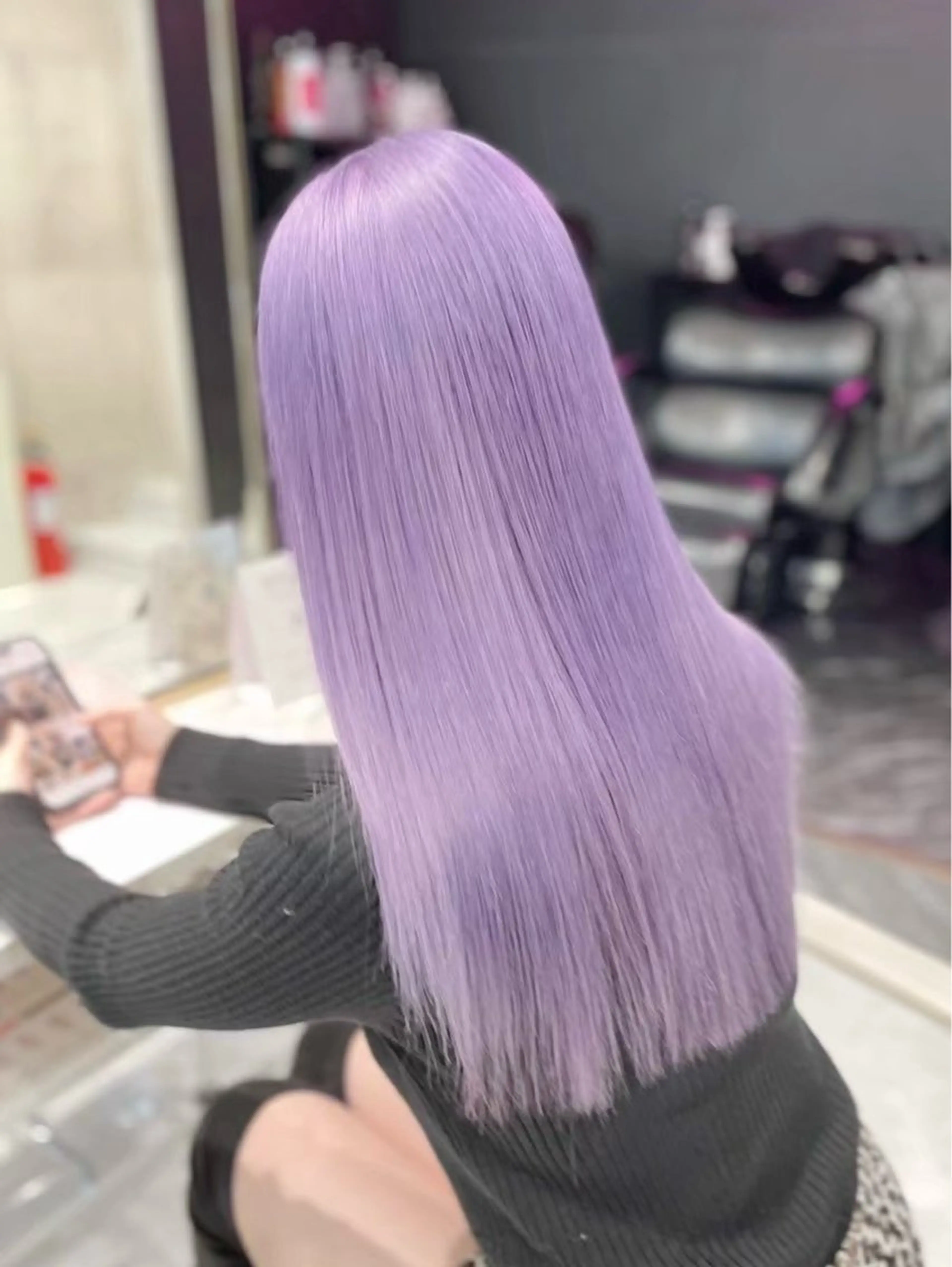 ロング カラー パーマ ヘアアレンジ メンズ キッズ カット ヘアカラー トリートメント レイヤー×ハイトーン / mihana🪐のヘアスタイル