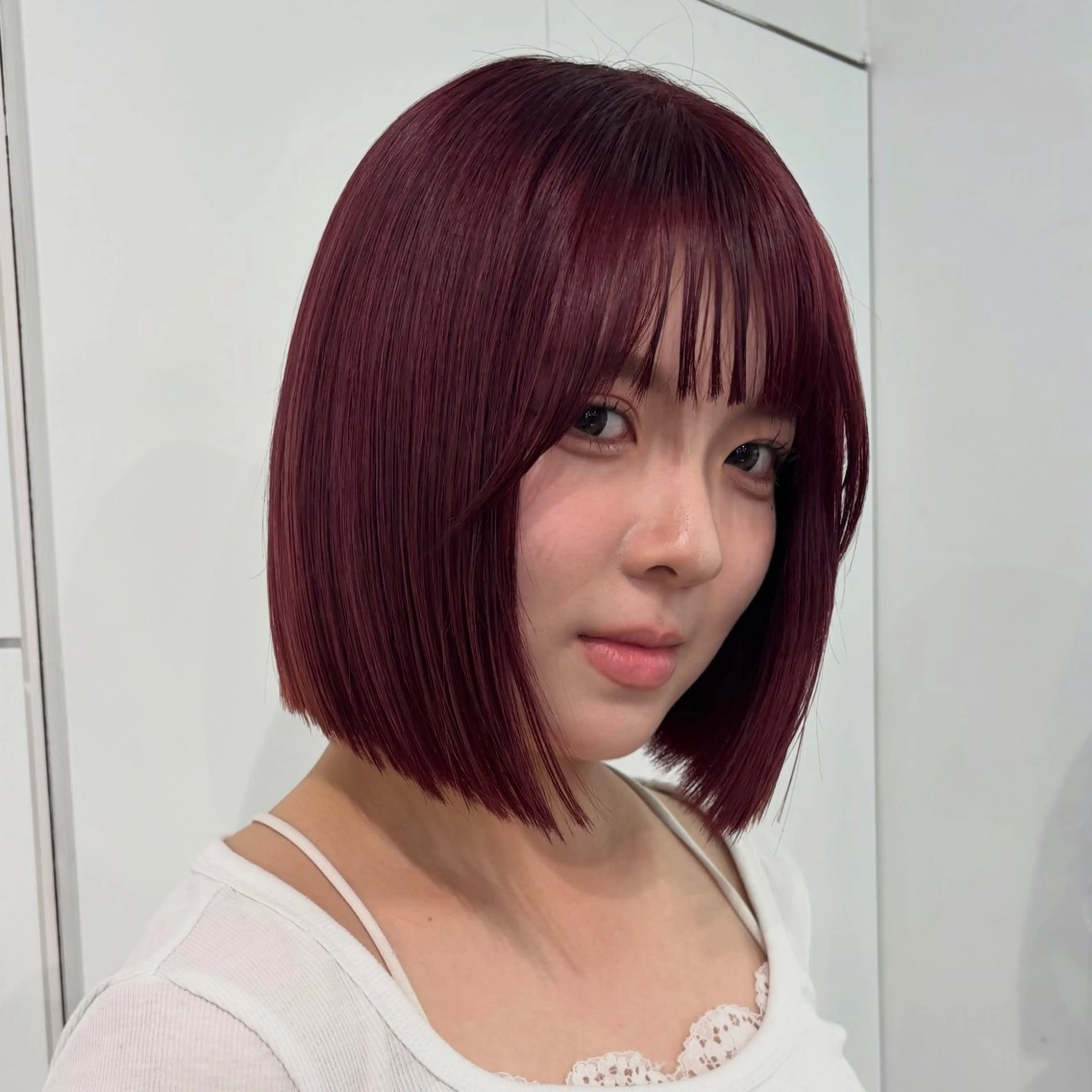 ミディアム カラー cashel tokyoレッスンのヘアスタイル