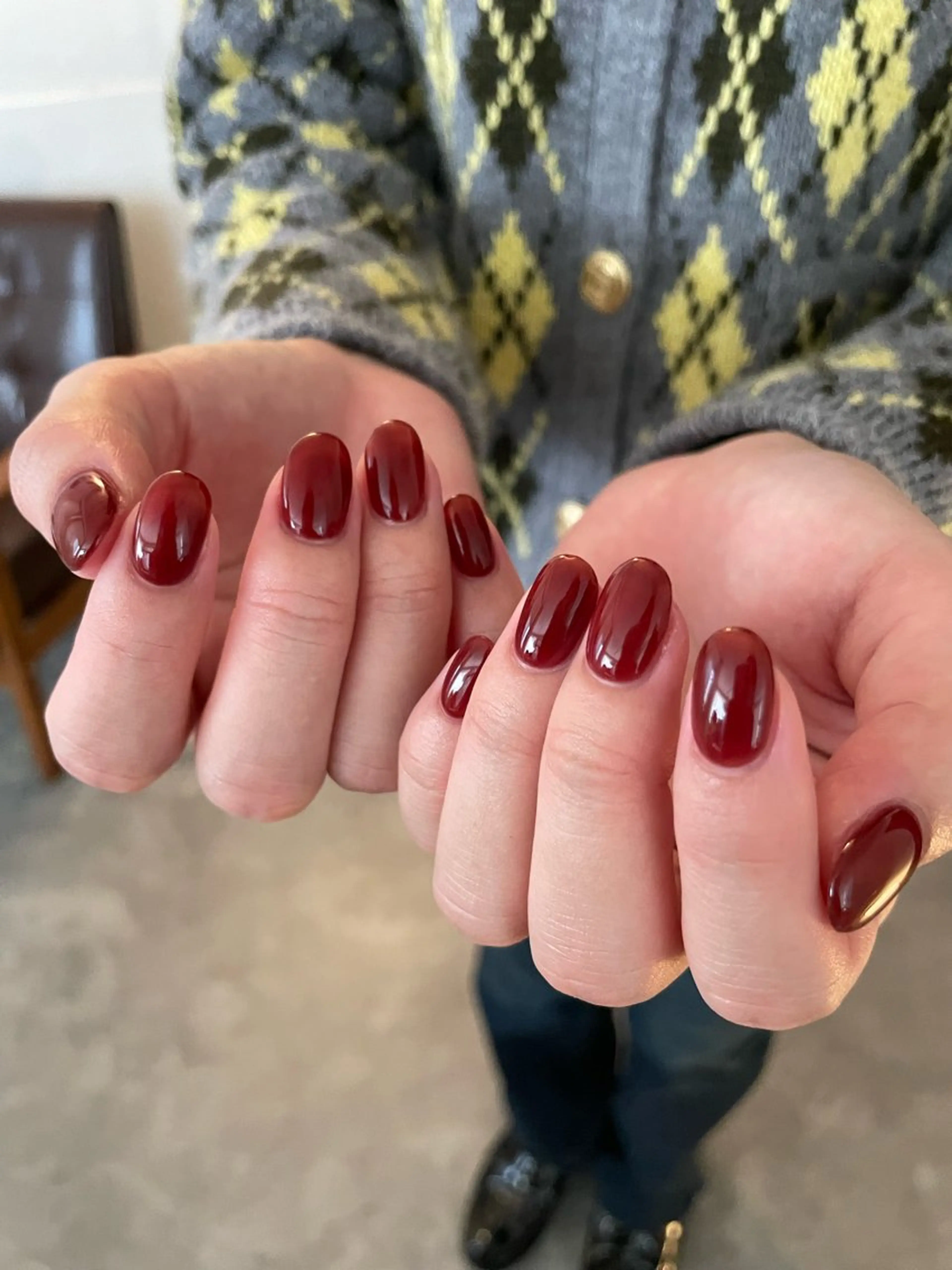 ネイル ボルドー ハンドネイル roof nailのネイルデザイン