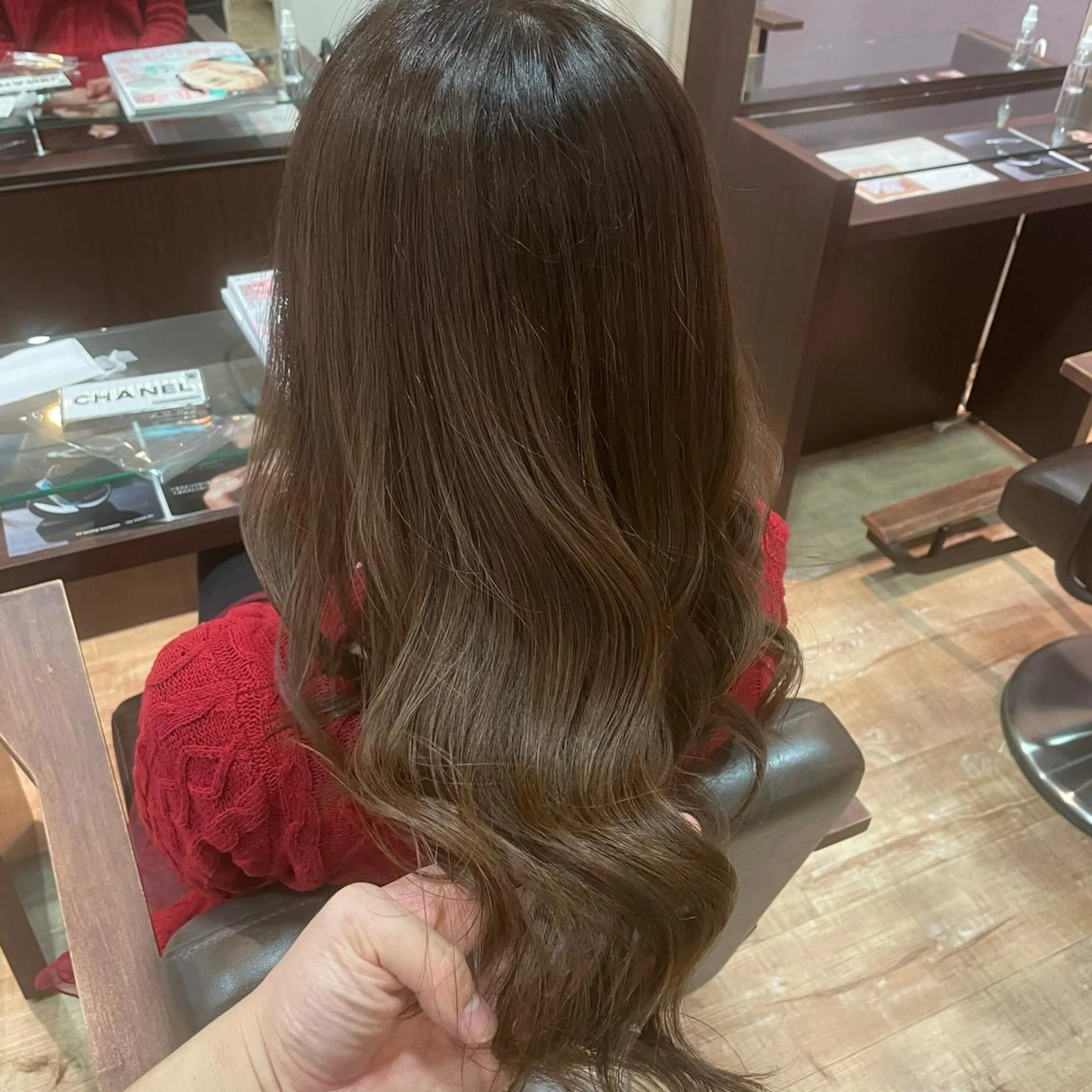 ロング カラー ブリーチ ブリーチなしカラー 大阪長居🌱野見山 卓也のヘアスタイル