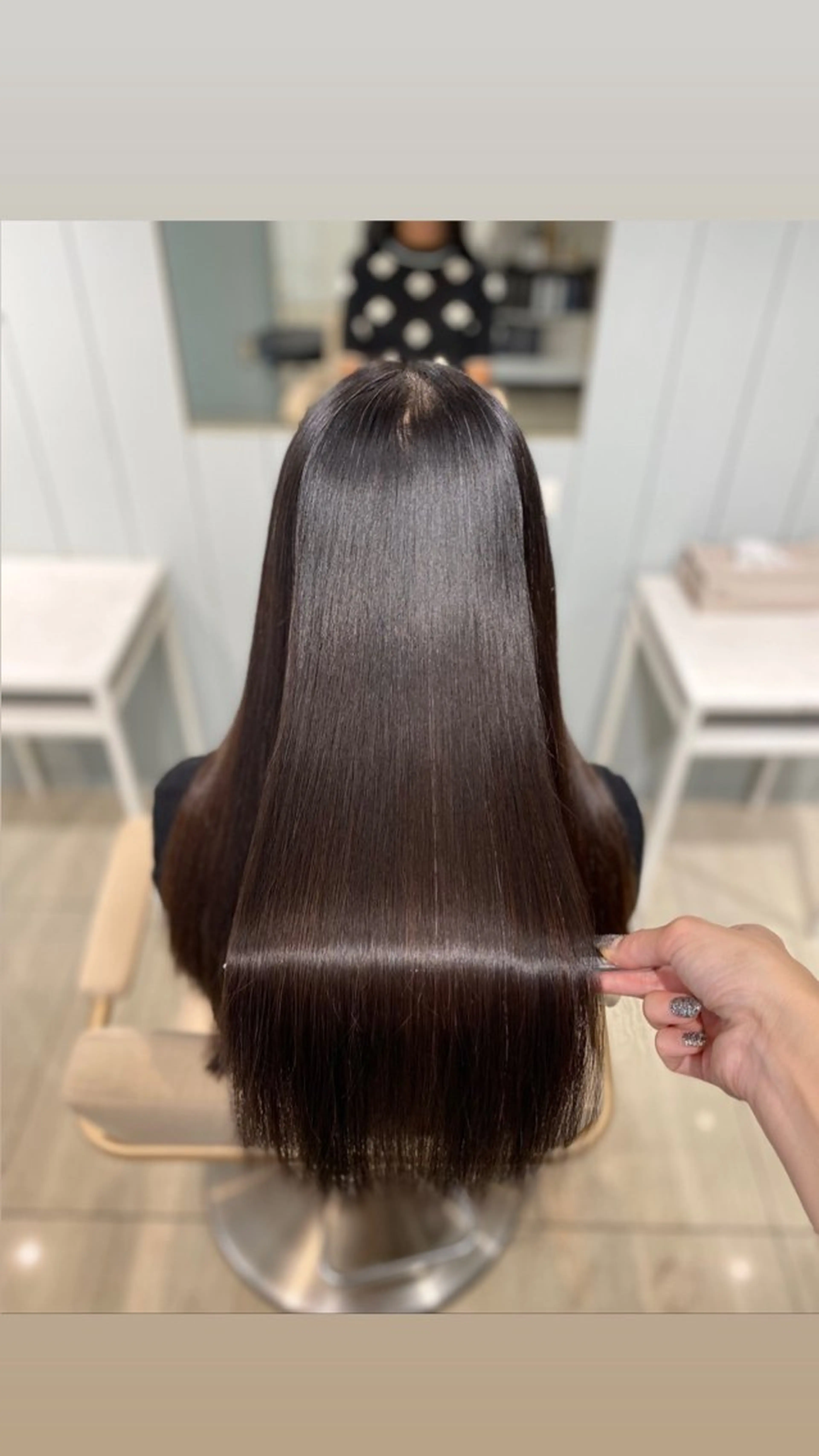 ロング パーマ ヘアアレンジ 縮毛矯正 ストレートパーマ カット ヘアカラー 縮毛矯正 トリートメント 韓国風レイヤーカット 💎髪質改善"yuiのヘアスタイル