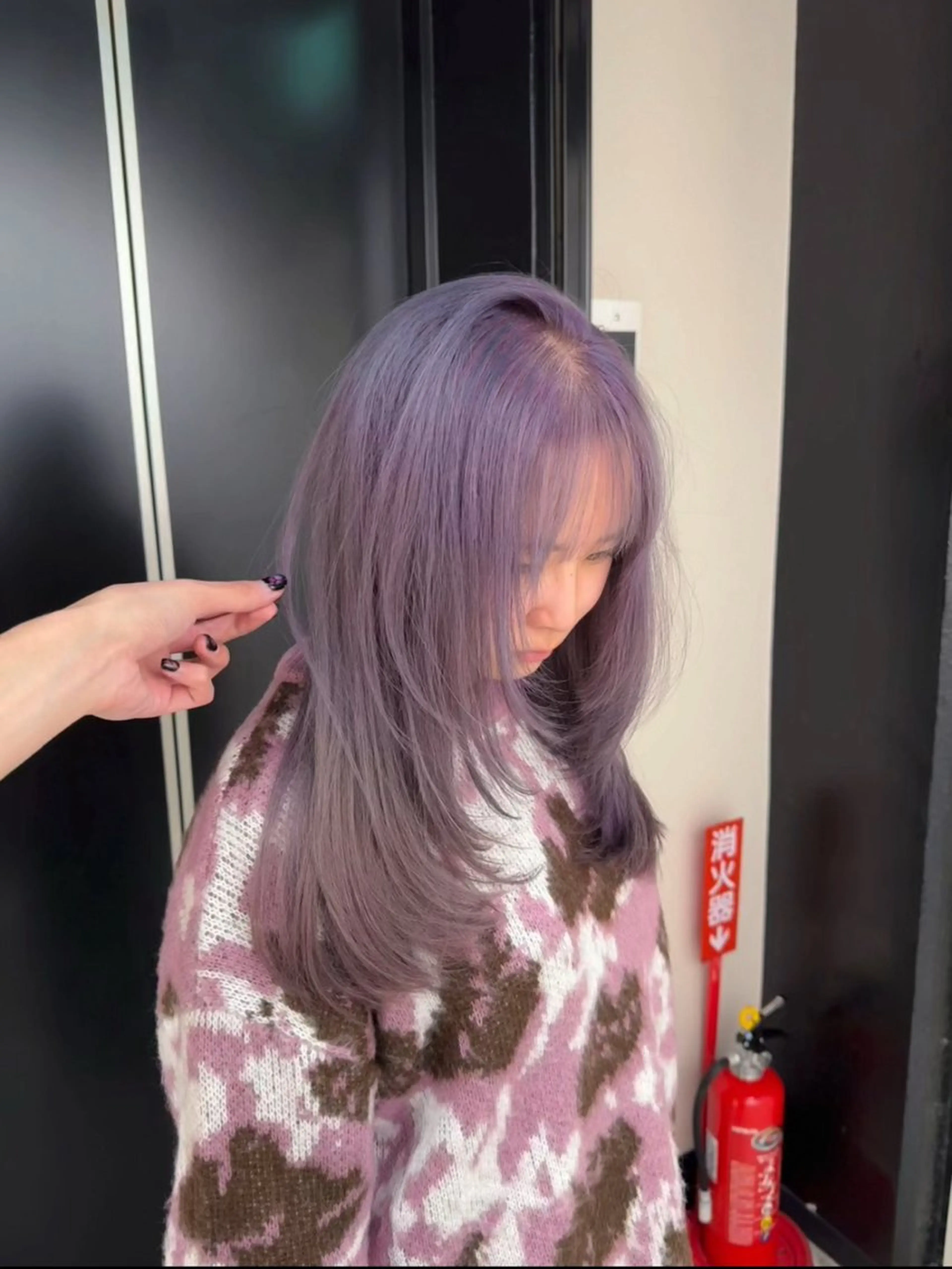 ロング カラー カット ヘアカラー ハイトーン×ショート /RINのヘアスタイル