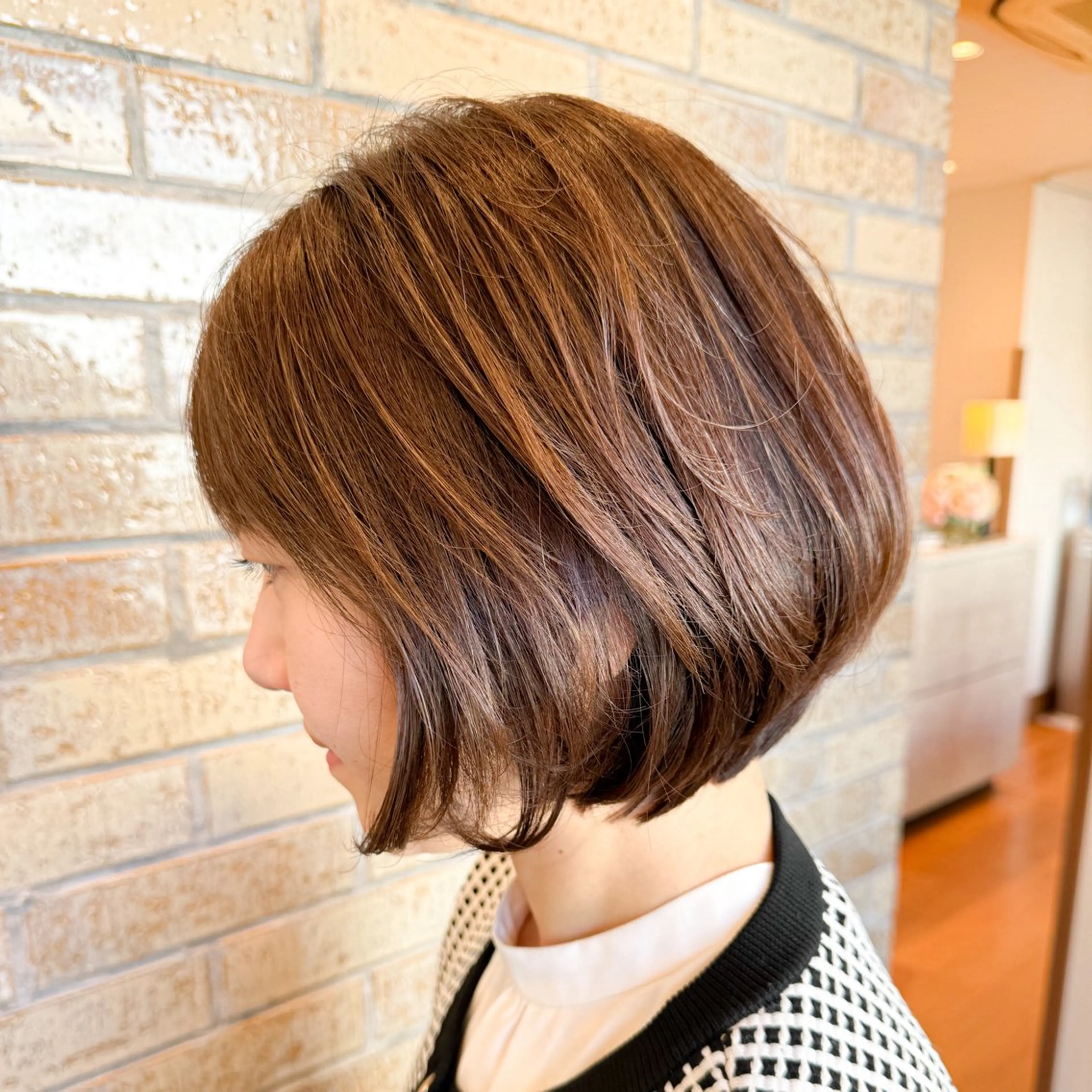 ミディアム カラー パーマ ヘアアレンジ 池田 雅史のヘアスタイル