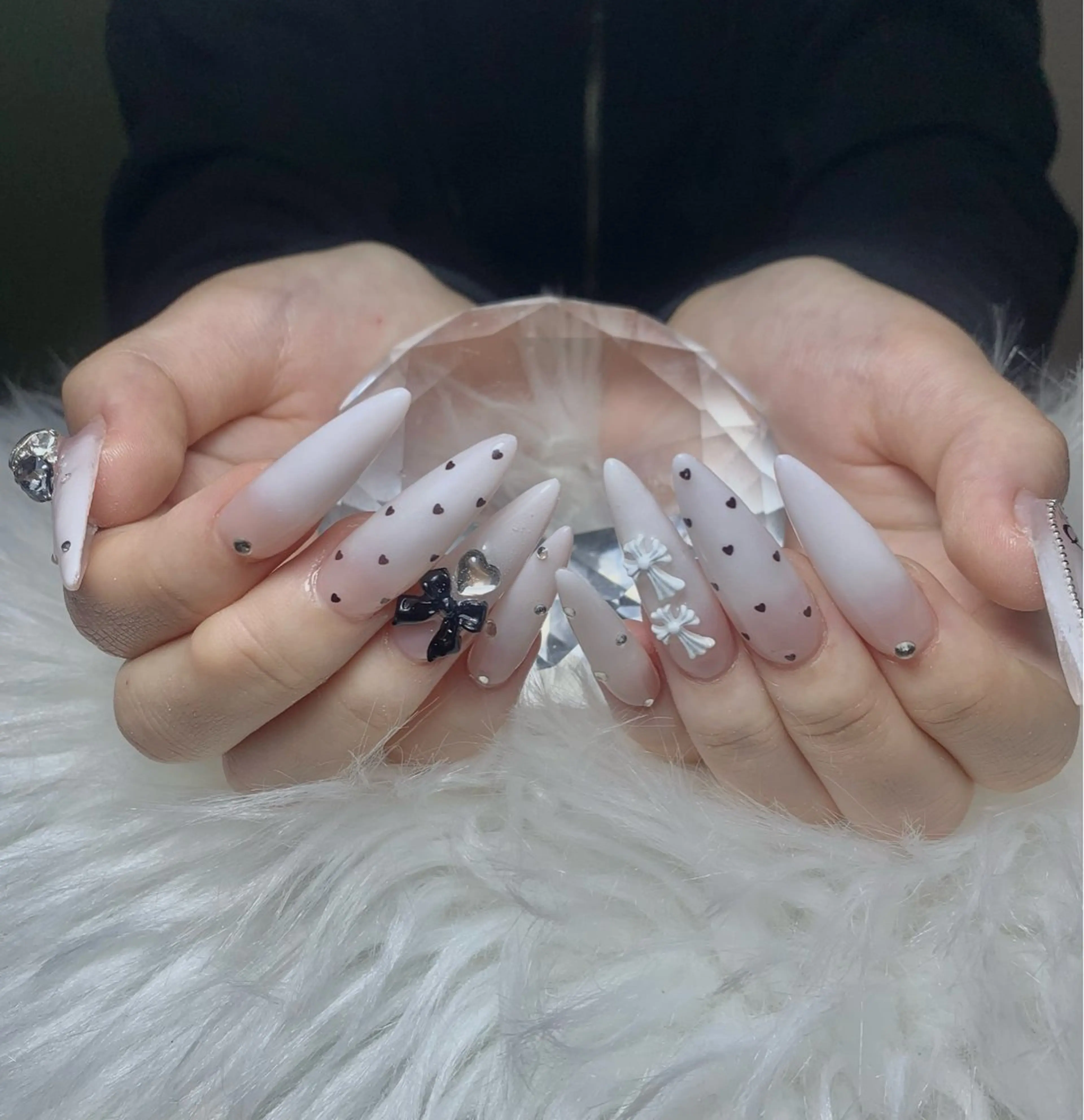 ネイル アートネイル オーロラネイル チークネイル 長さ出し フットネイル ハンドネイル 銀河_ Chan nailsのネイルデザイン