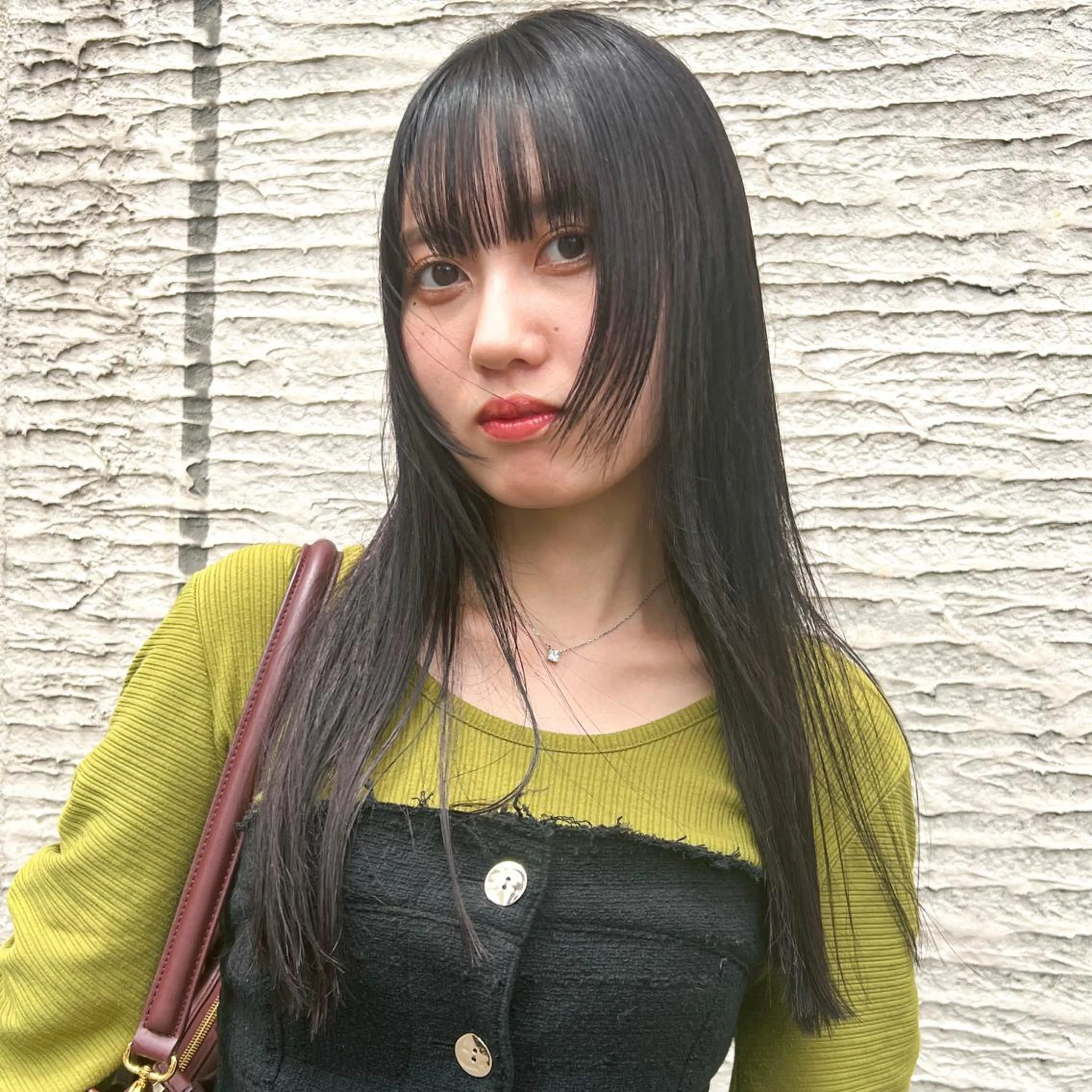 ロング 切りっぱなしボブ ボブ くびれヘア 顔まわりレイヤー 顔周りカット Carpe Diem所属・北内 登真のヘアスタイル