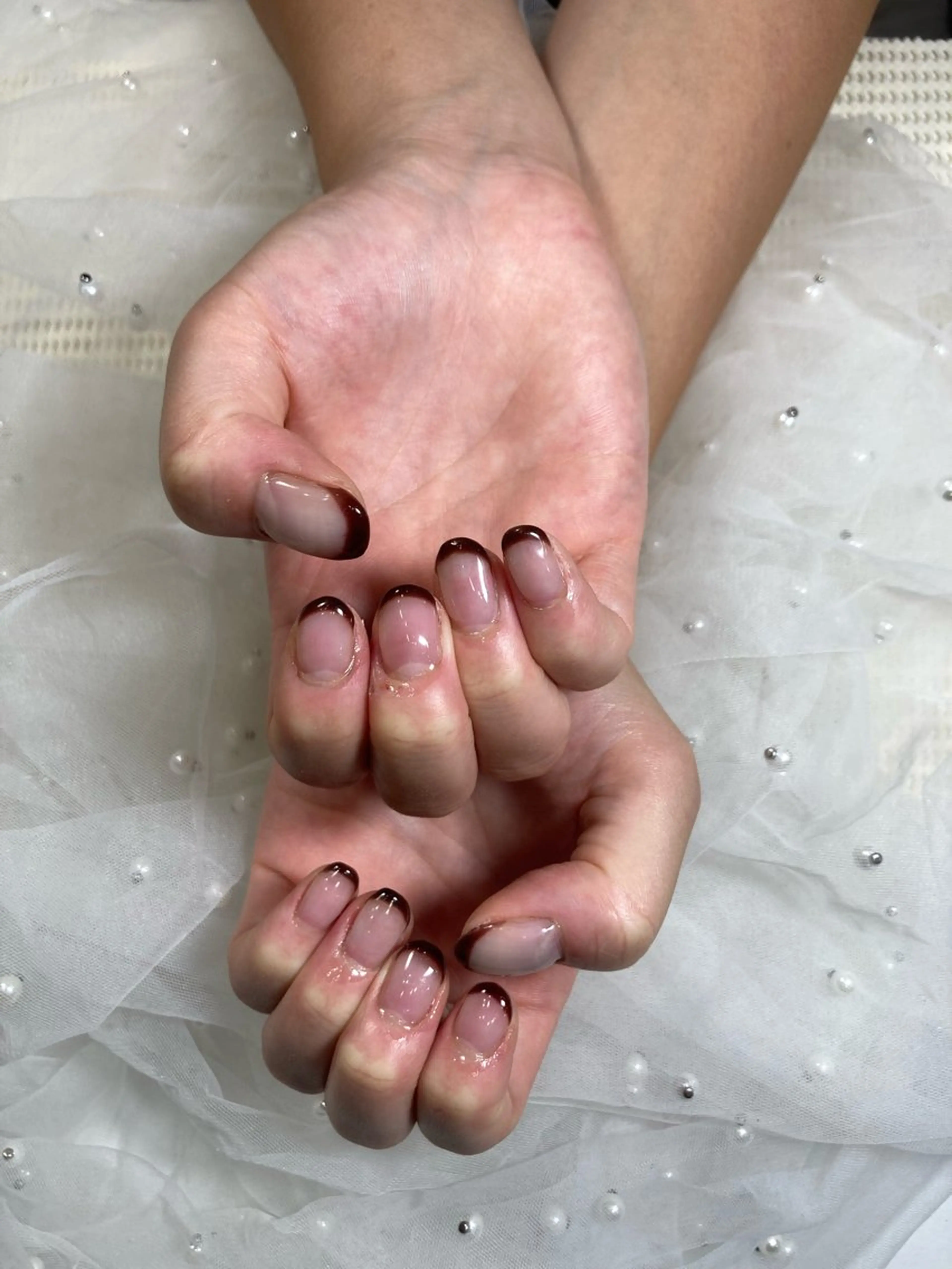 ネイル フレンチネイル ハンドネイル 🦋Hina🦋 12月予約受付中✨のネイルデザイン